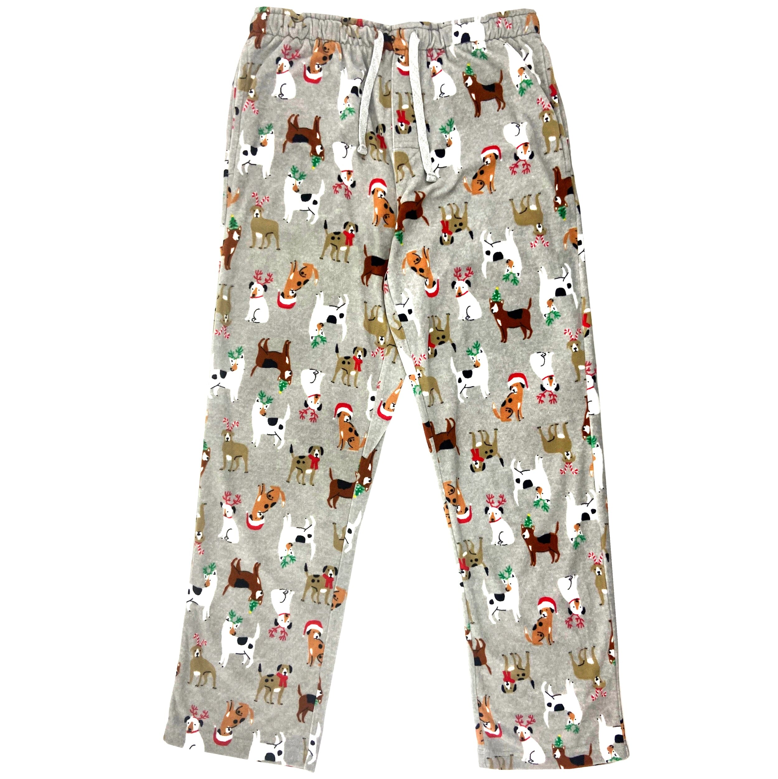 Dog Pajama Pants For Men. Adult Puppy Dog Print Long Sleep Bottoms