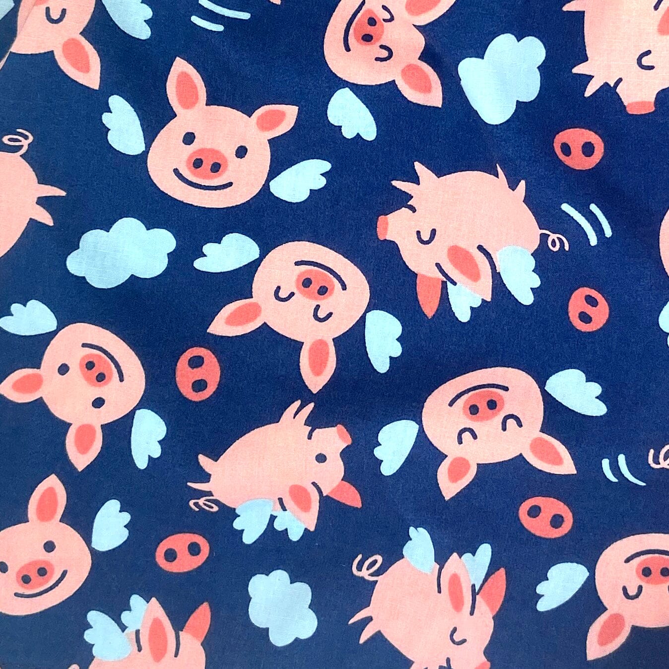 Men's Fun Unusual Pink Flying Pigs All Over Print Cotton Boxer Shorts