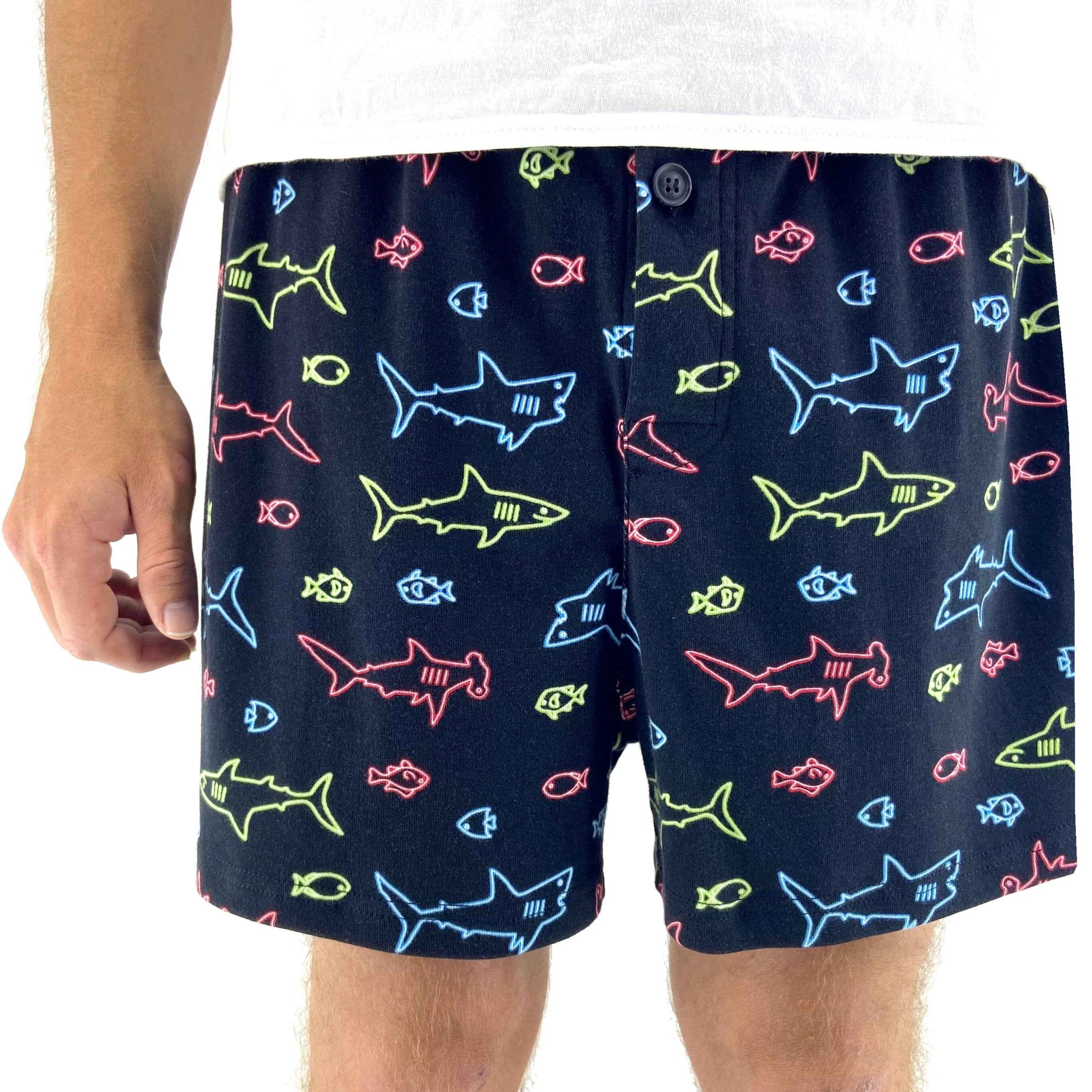 Neon Shark Boxers For Men. Buy Men's Shark Boxer Shorts Here