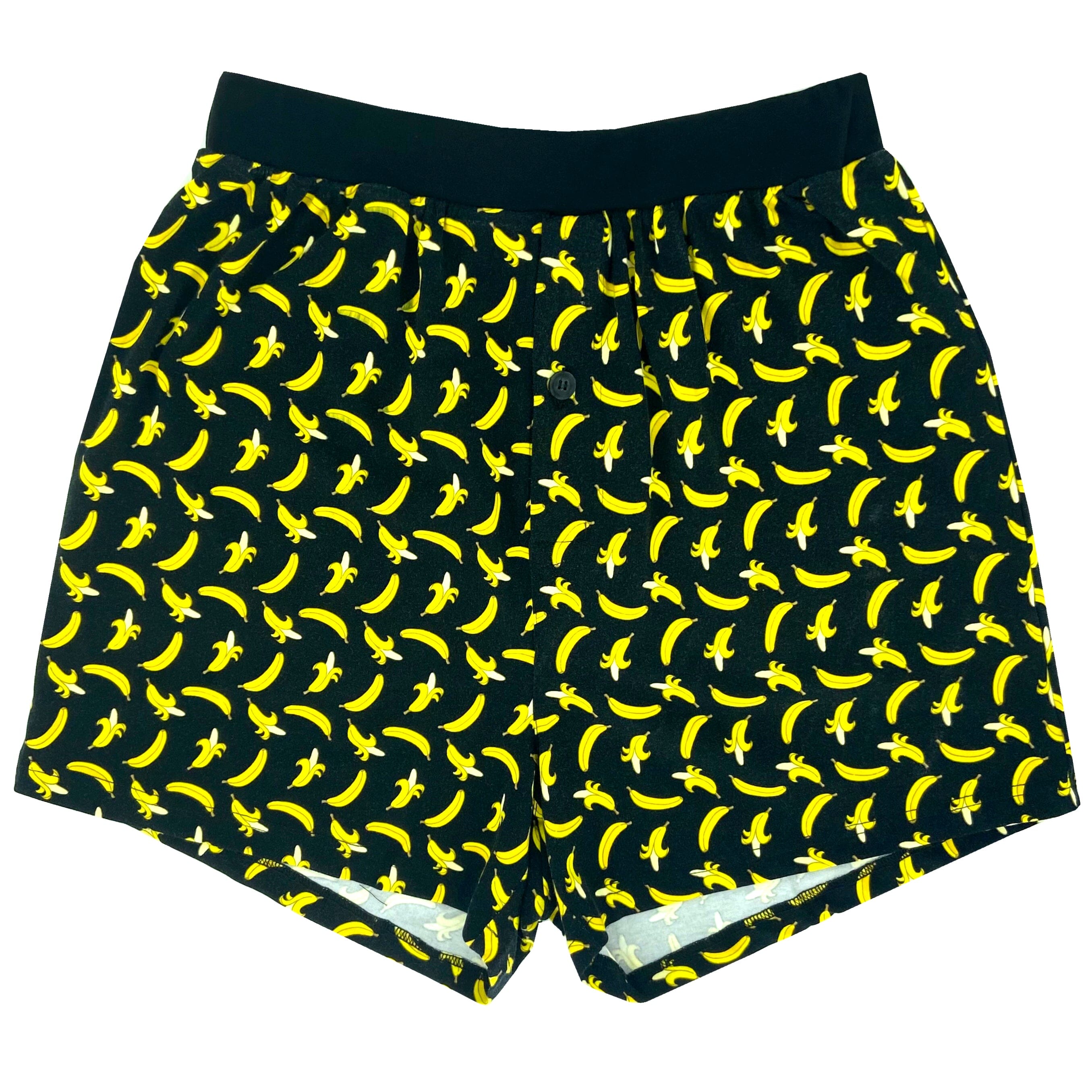 Men's Banana Peel All Over Print Soft Cotton Knit Pajama Short Bottoms