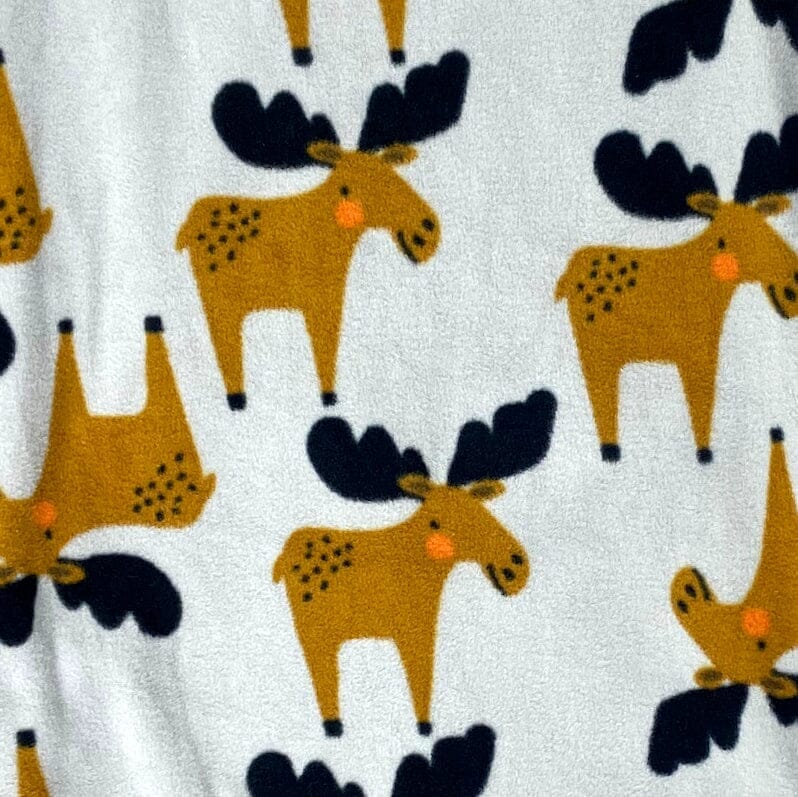 Men's Soft Fluffy Fleece Pajama Pant Bottoms With Moose All Over Print