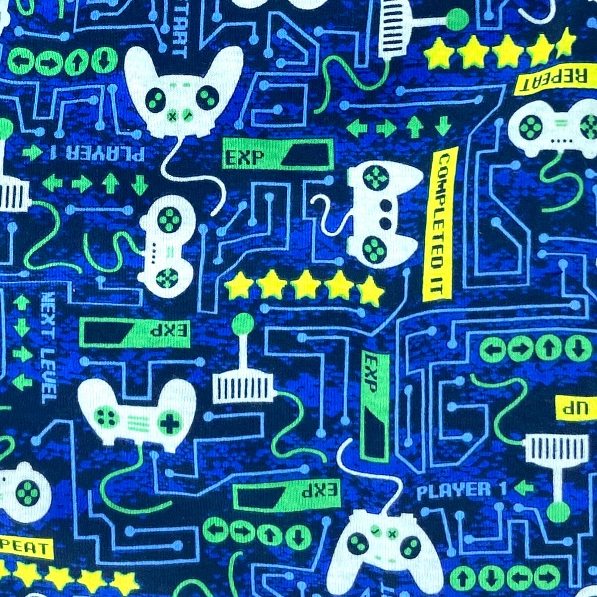 Men's Retro Game Console Print Soft Cotton Knit Pyjama Lounge Shorts