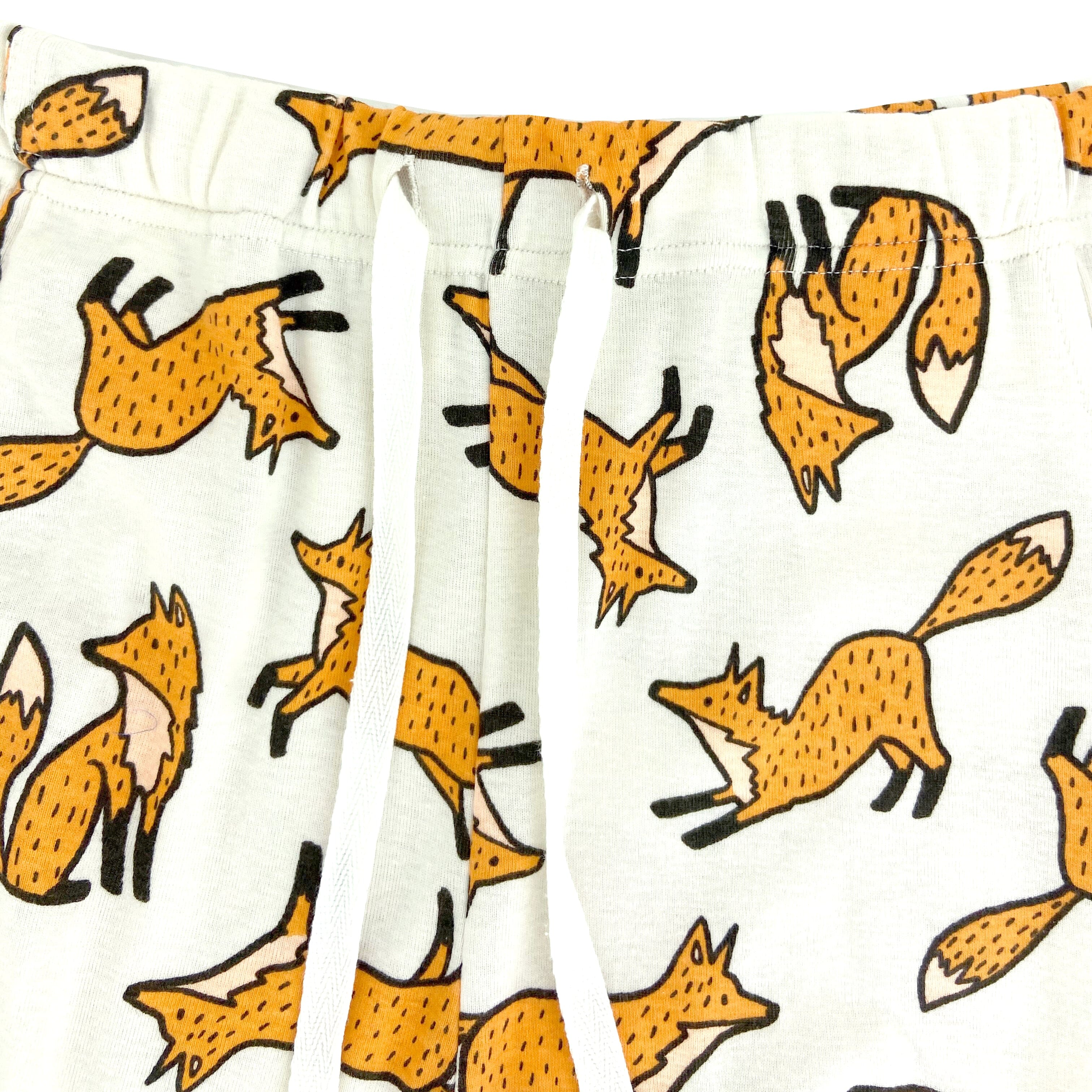 Women's Cute Orange Fox All-Over Print Cotton Knit PJ Pyjama Shorts