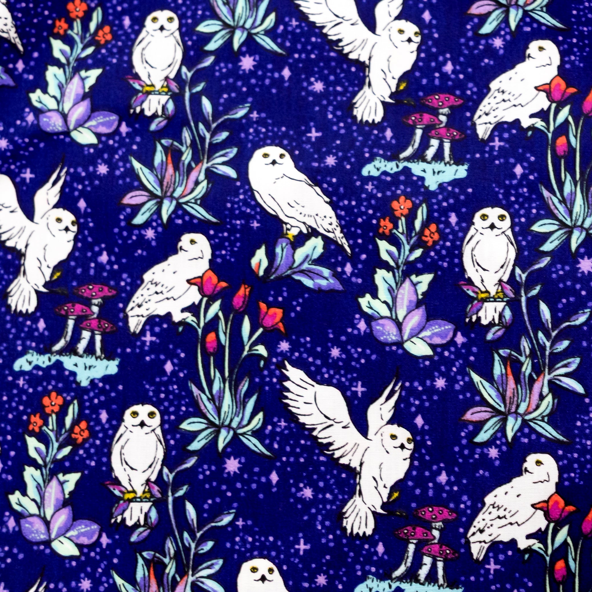 Men's Vibrant Snowy Owl Bird Animal Print Cotton Boxer Shorts S-XXL. Floral Print Mushroom Print Underwear