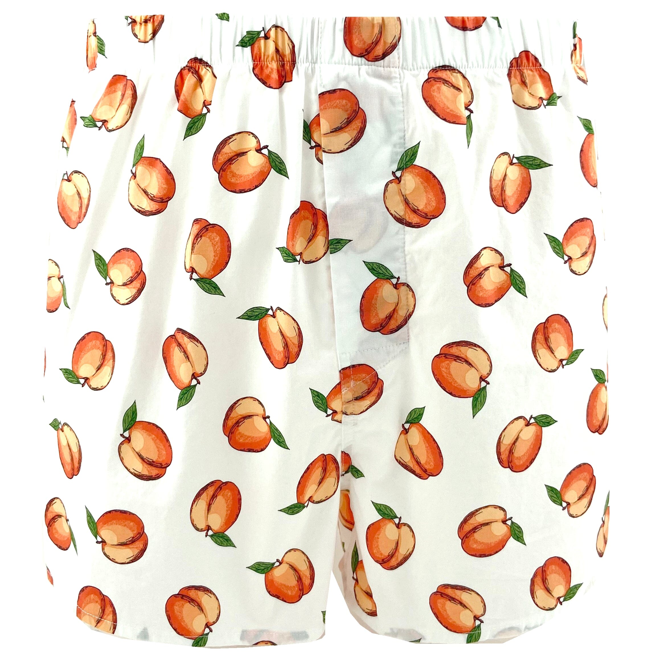 Funny Men's Tropical Fruits Juicy Peach All Over Print Boxer Shorts