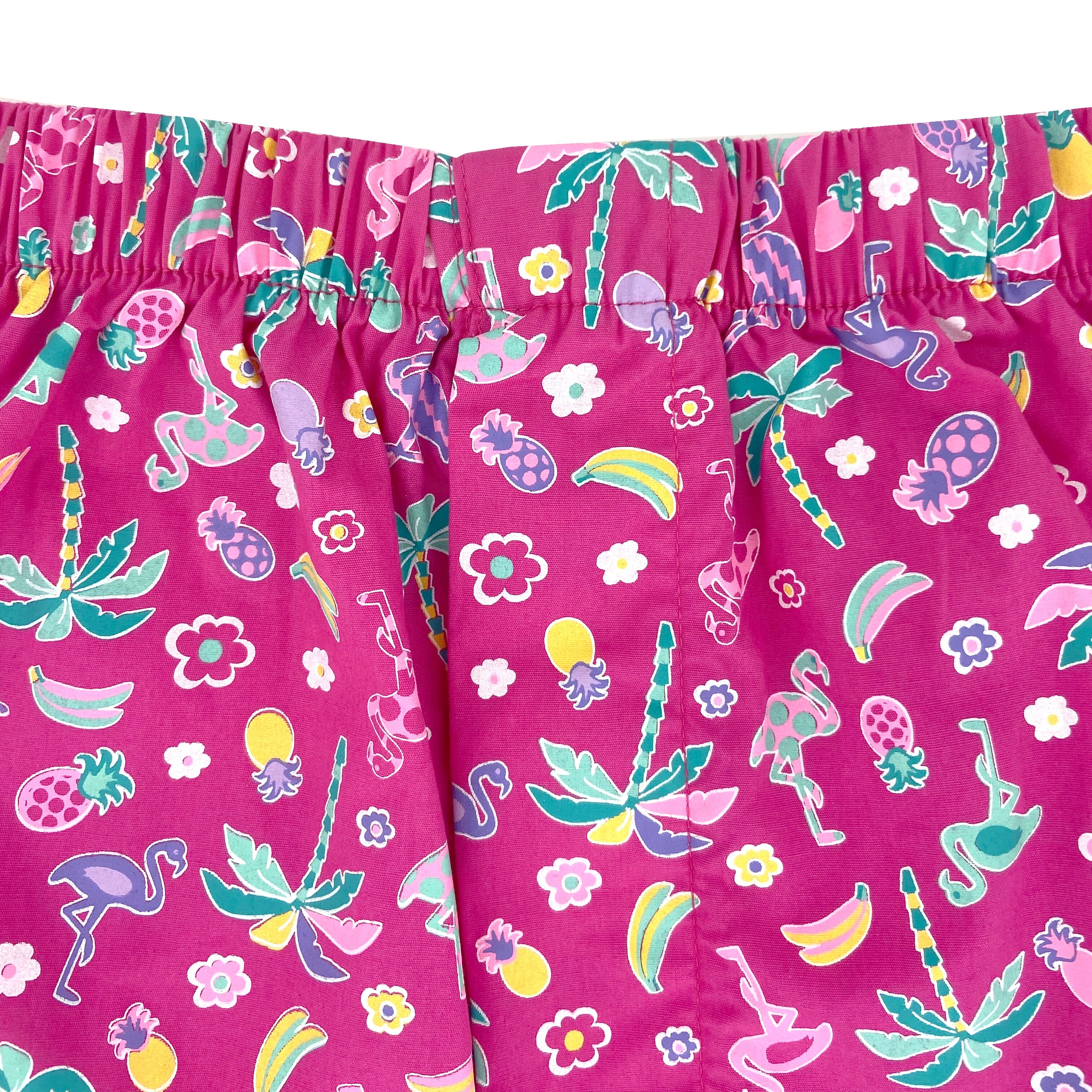 Men's Colorful Tropical Fruit & Flamingo Print Boxer Shorts Underwear