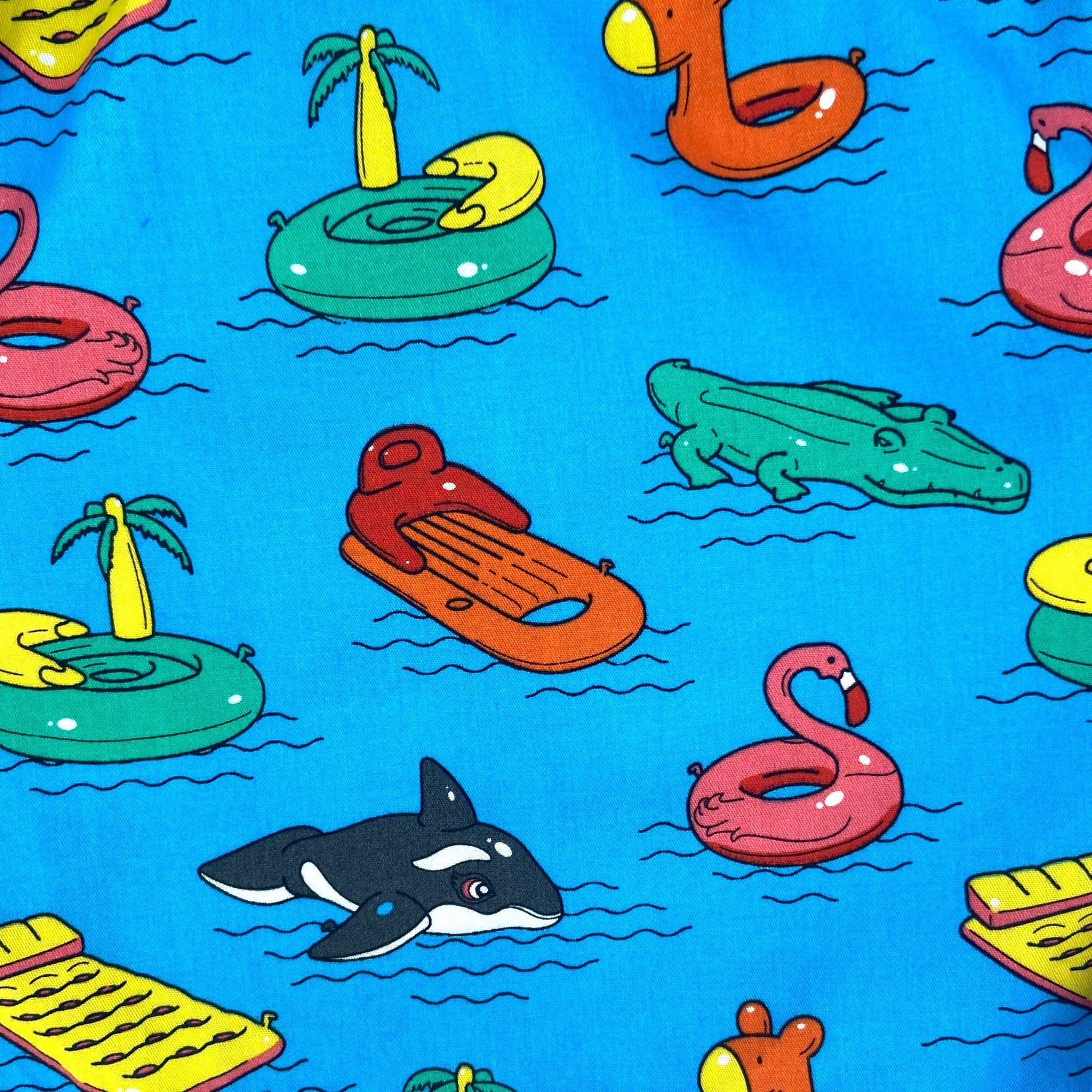 Men's Summer Beach Party Flamingo Pool Float Patterned Boxer Shorts