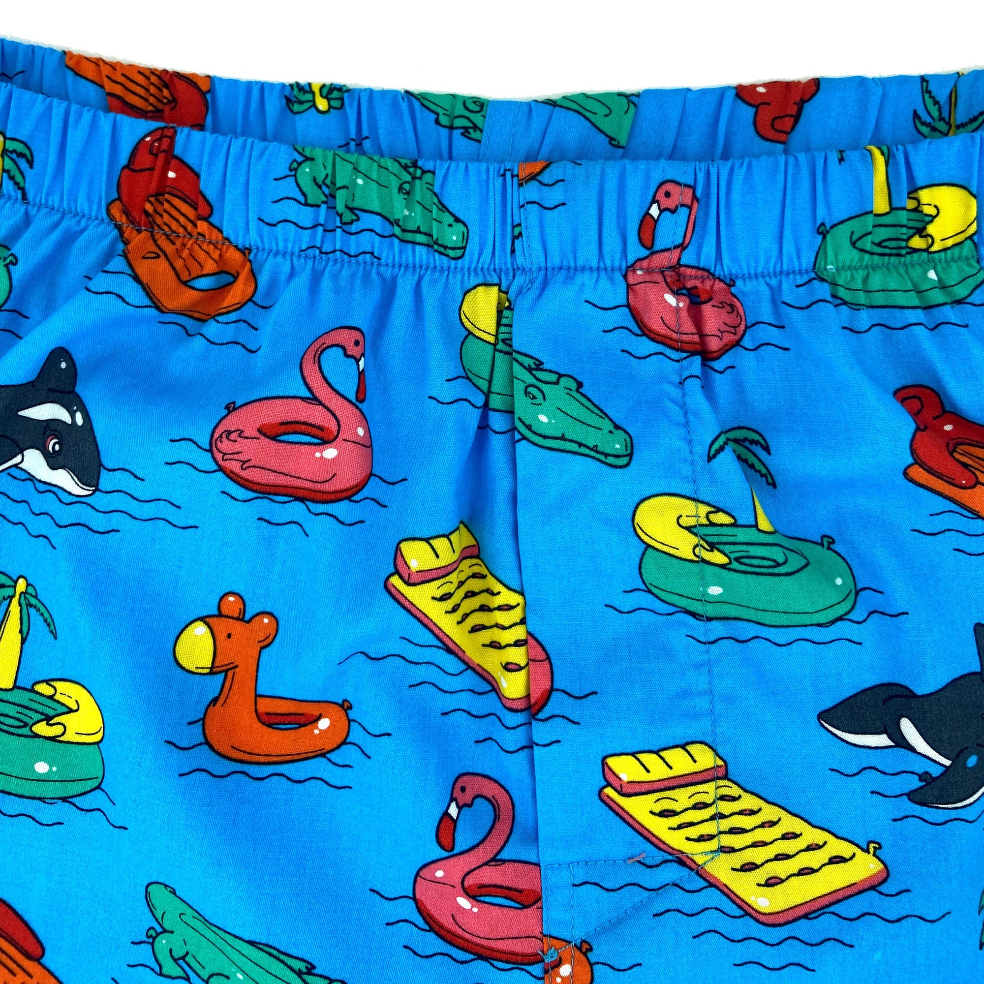 Men's Summer Beach Party Flamingo Pool Float Patterned Boxer Shorts