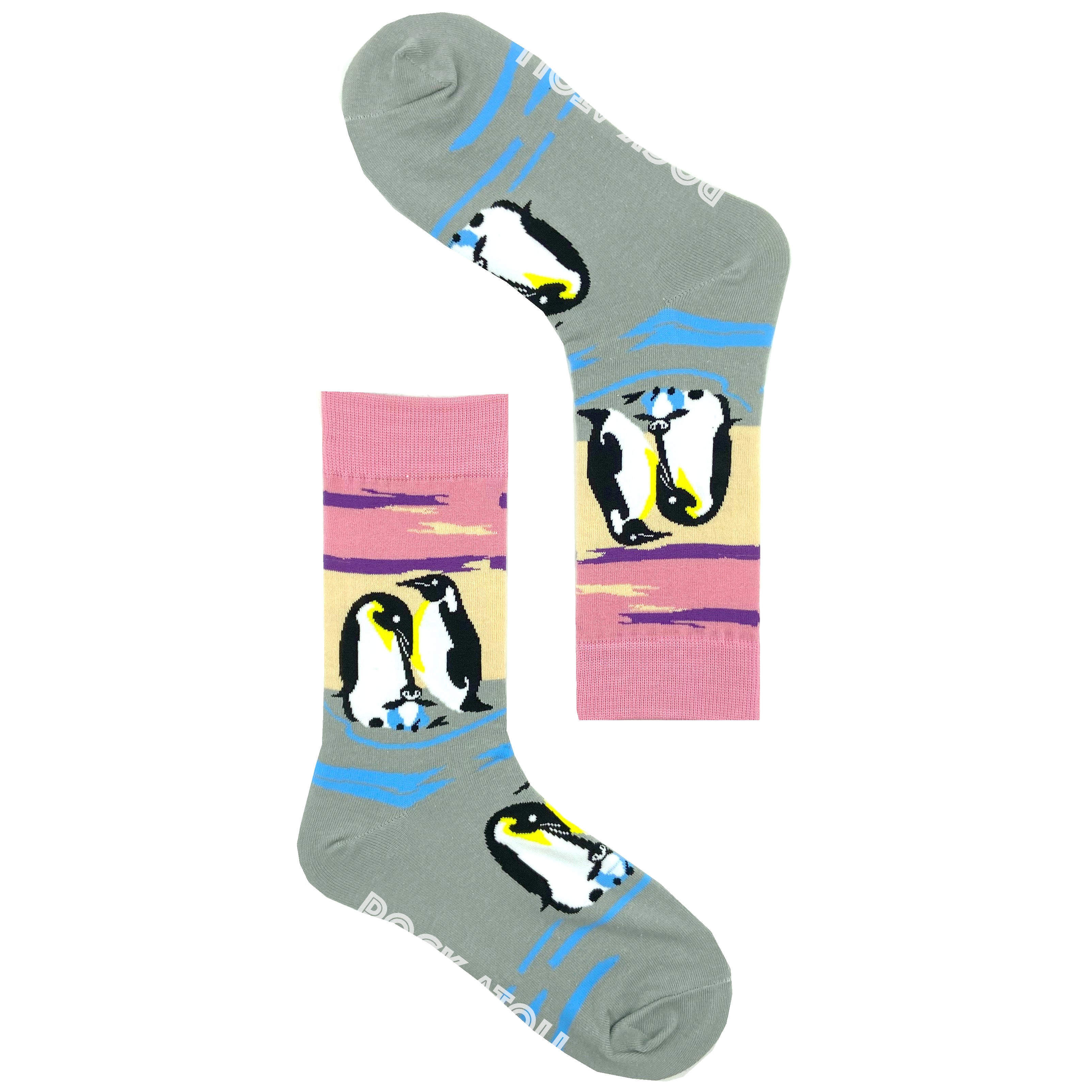 Adorable King Penguin Family All Over Pattern Women's Novelty Socks