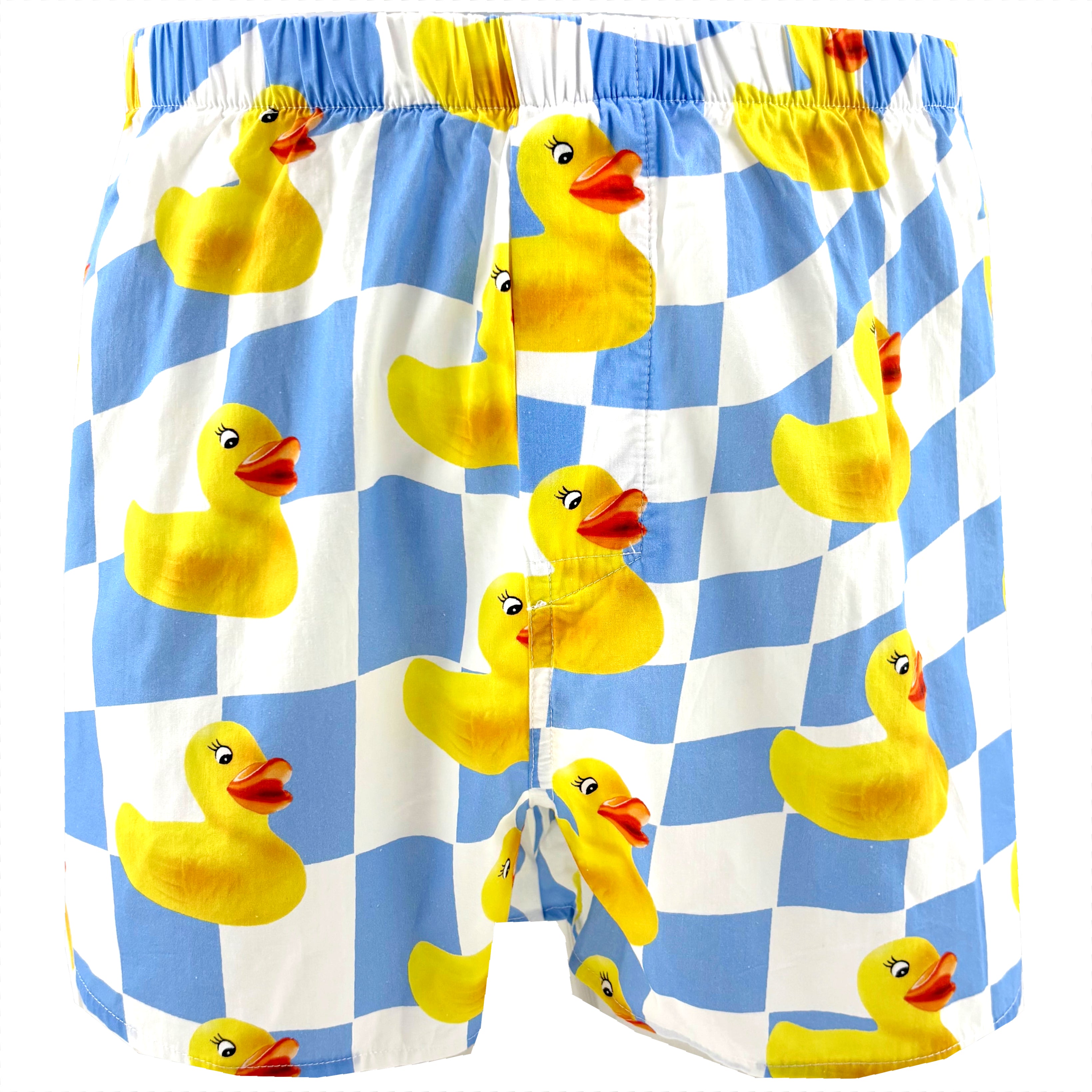 Classic Yellow Rubber Ducky Patterned Cotton Boxer Shorts Underwear