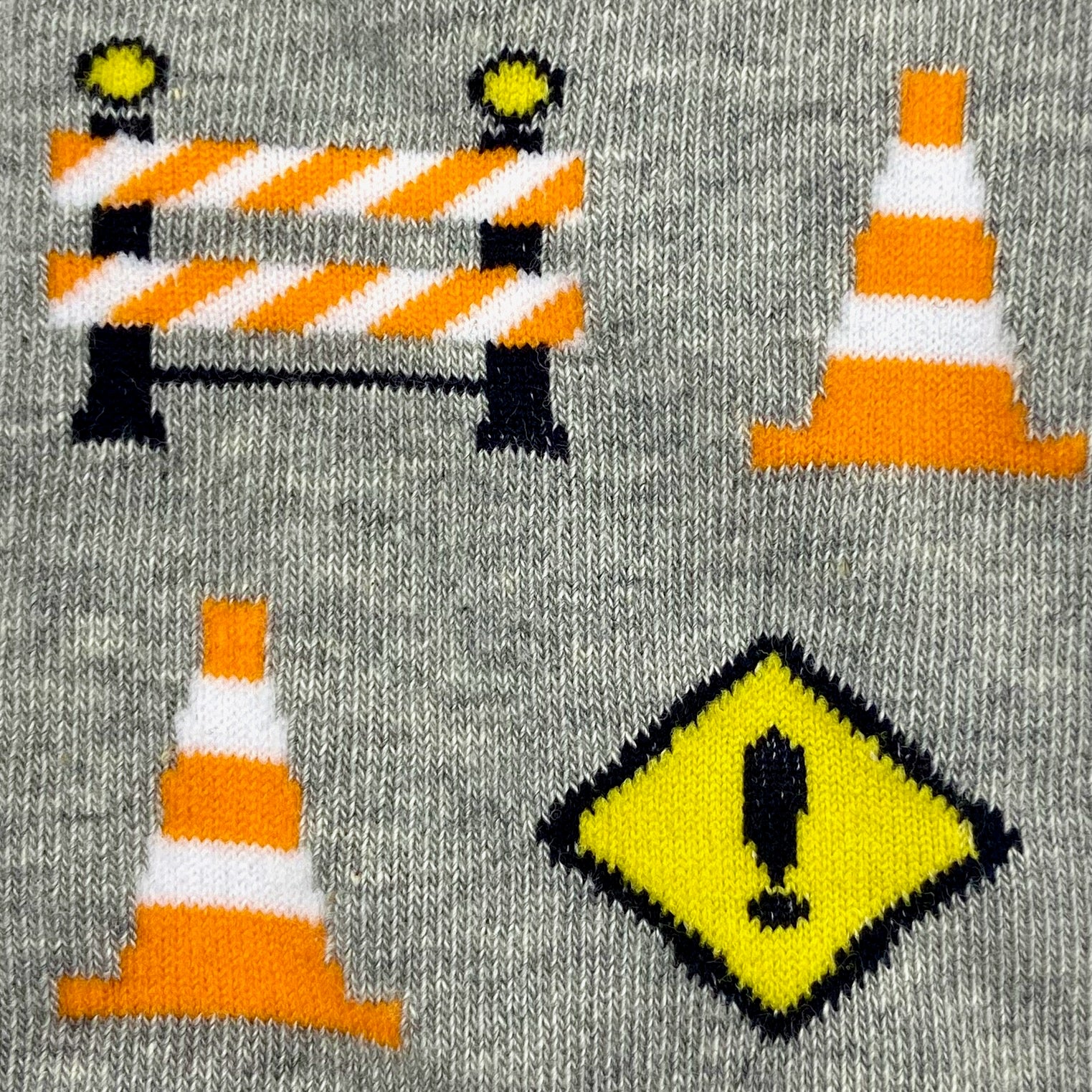 Unisex Highway Maintenance Road Construction Themed Novelty Crew Socks