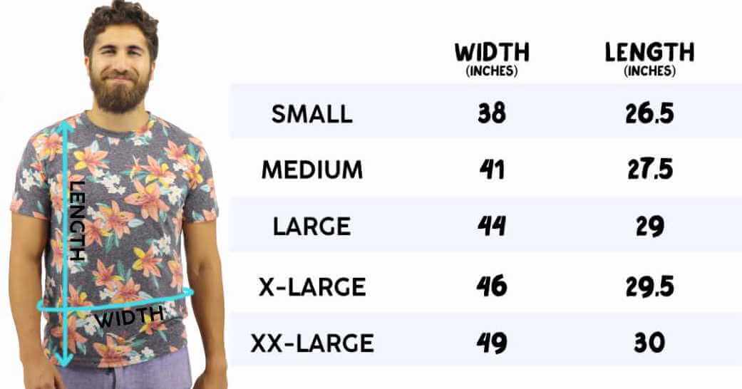 ROCK ATOLL Men's Super Comfy Summer Essential T-Shirts Size Chart for Men