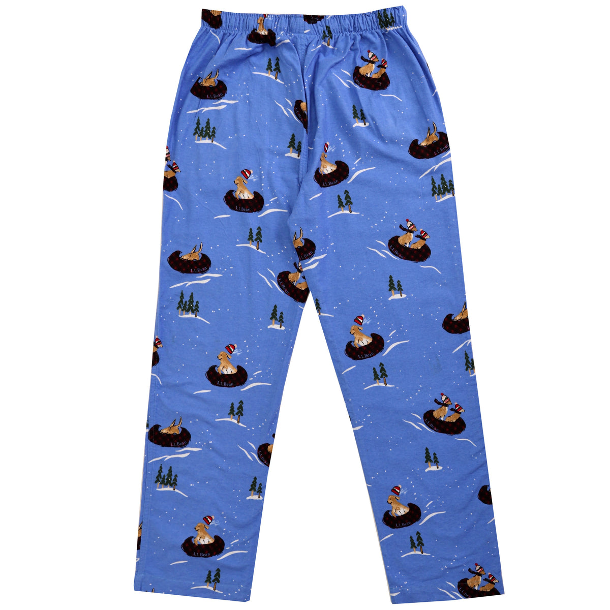 Men's Winter Sledding Dogs All Over Print Print Flannel Pajama Bottoms
