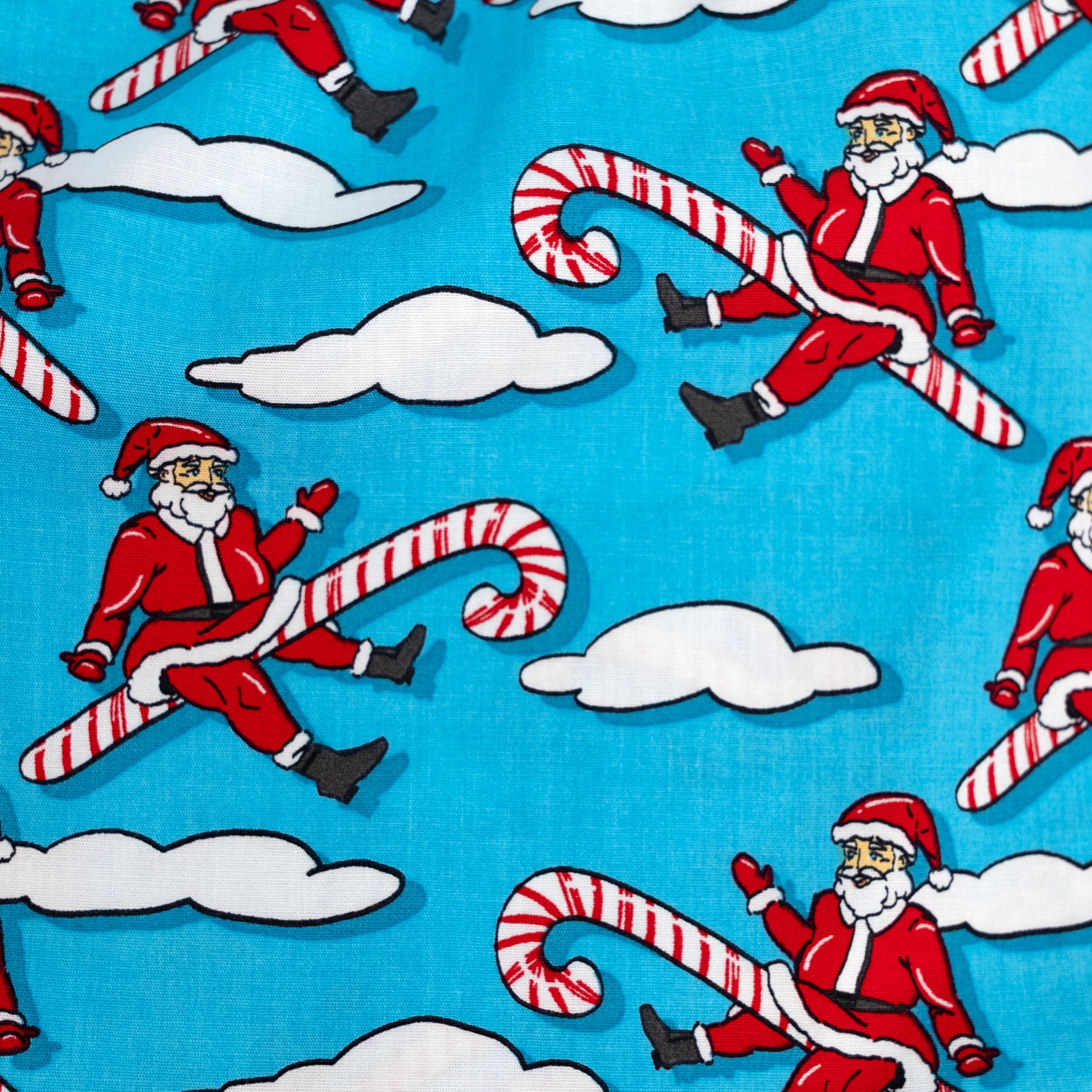Men's Christmas Themed Santa Riding Candy Cane Print Boxer Shorts Underwear
