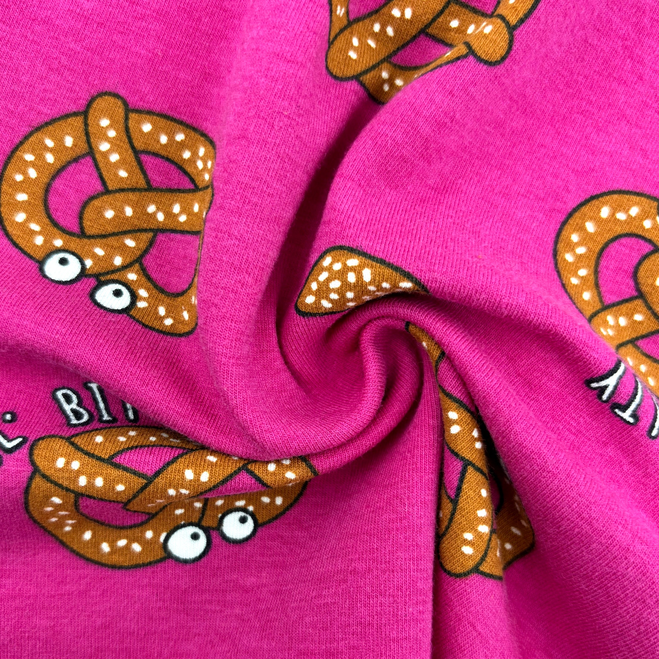 Men's Ultra Soft Pretzel Lil Bit Salty All Over Print Cotton PJ Shorts