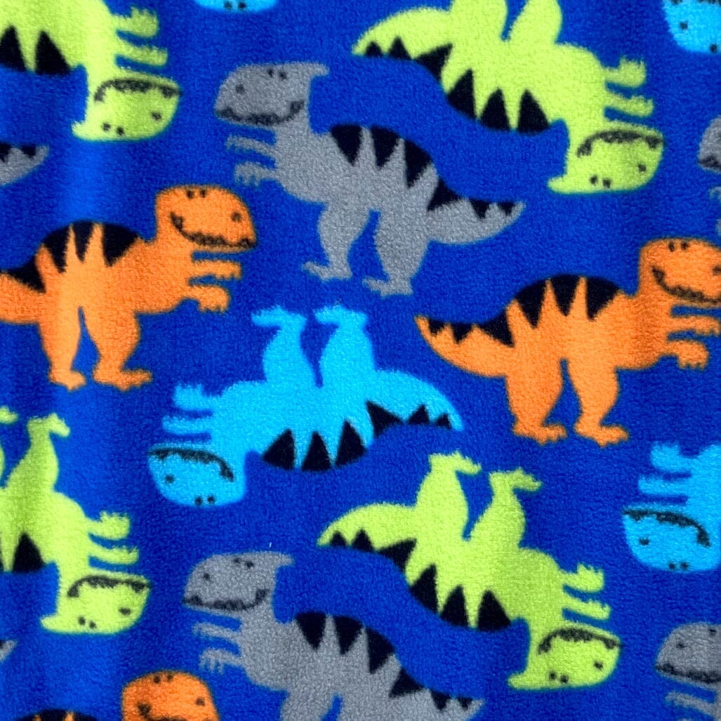 Men's Fun Colorful Velociraptor Dinosaur Patterned Fleece Pajama Pants