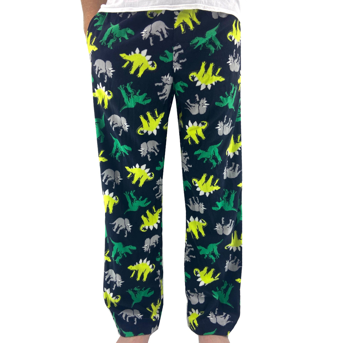 Mens Dinosaur Pant Adult Men's Dinosaur All Over Print Fleece Pant