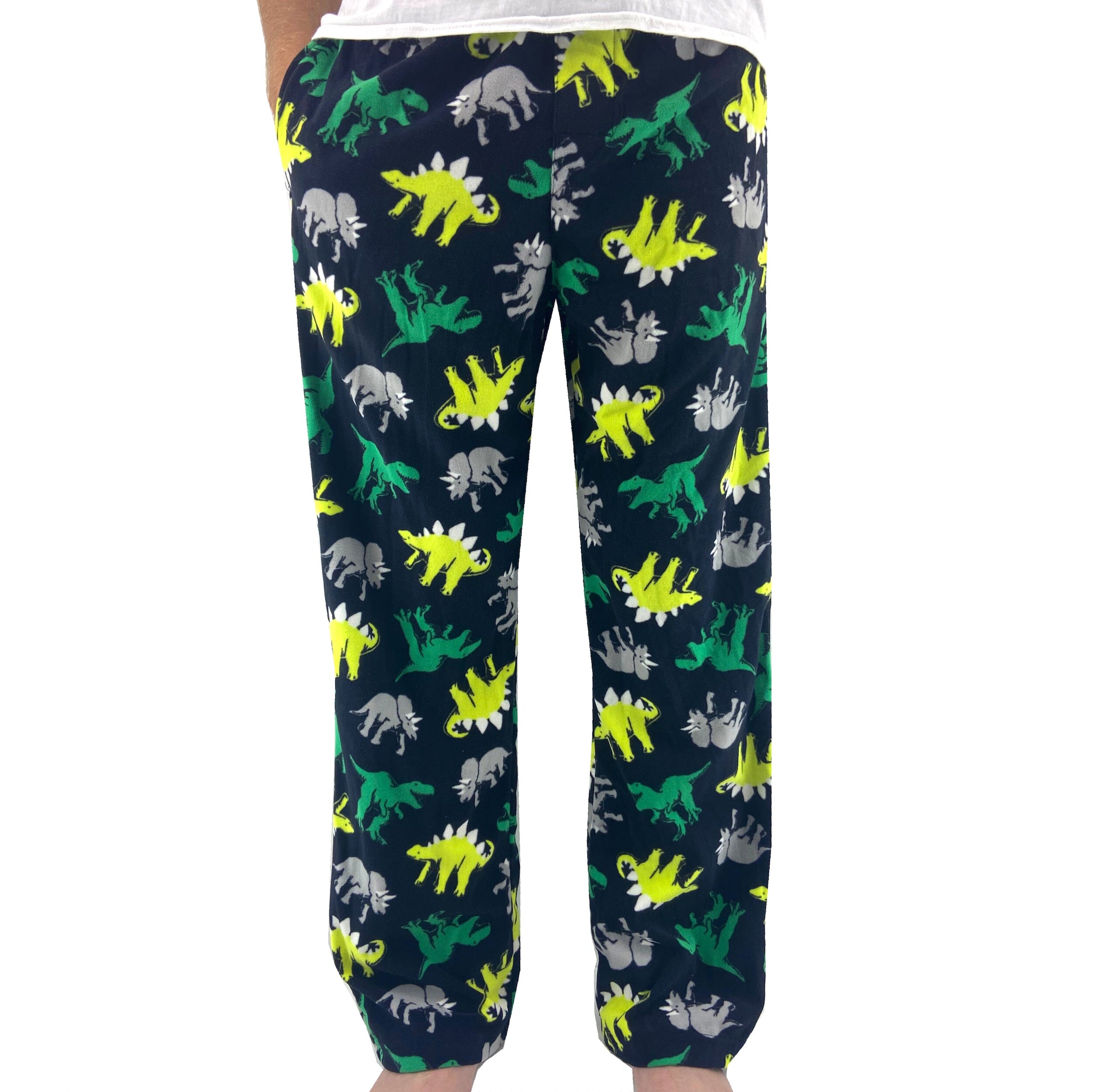 Adult Men's Dinosaur All Over Print Fleece Pant Pyjama Pant Bottoms
