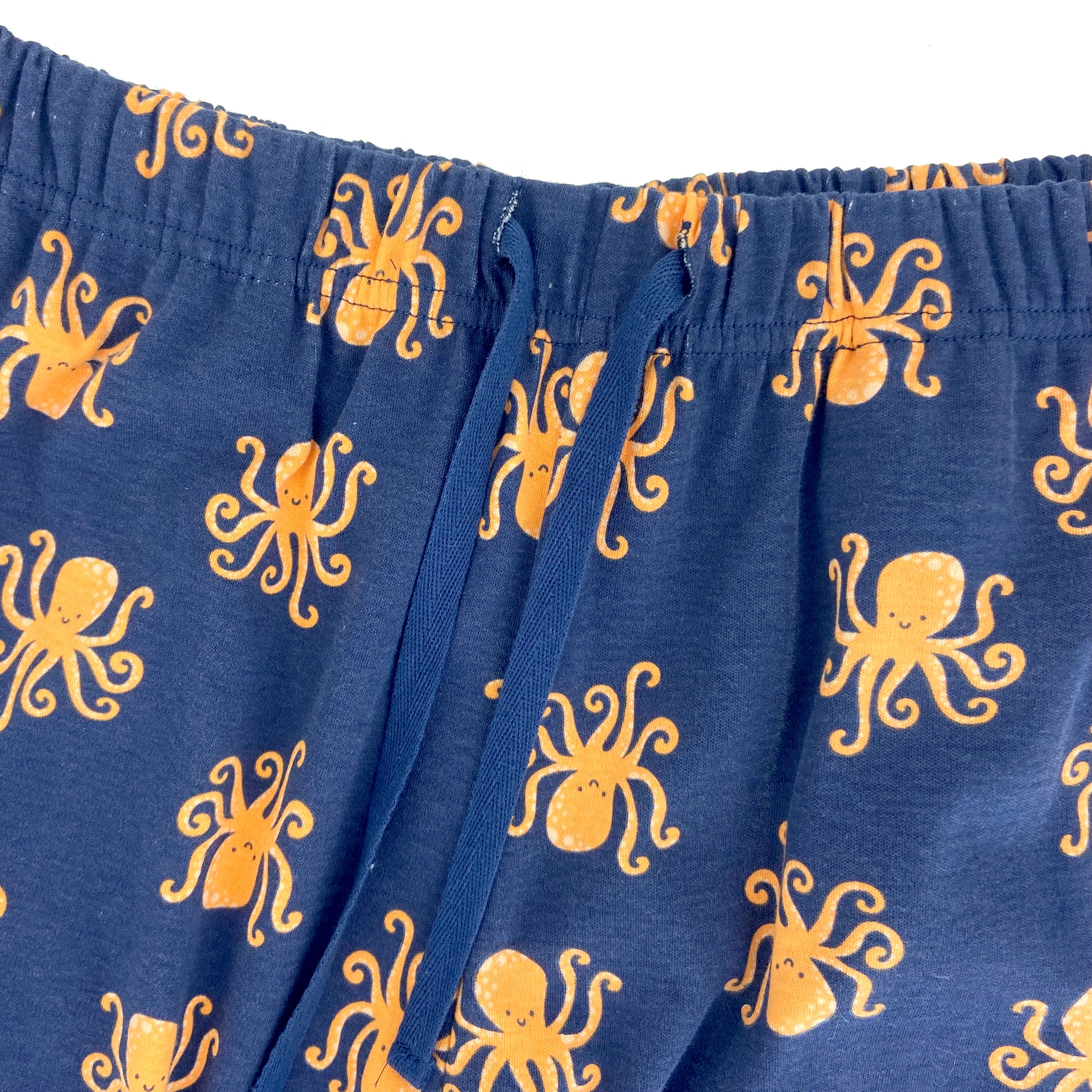 Men's Smiling Cartoon Octopus All Over Print Long Cotton Pajama Pants