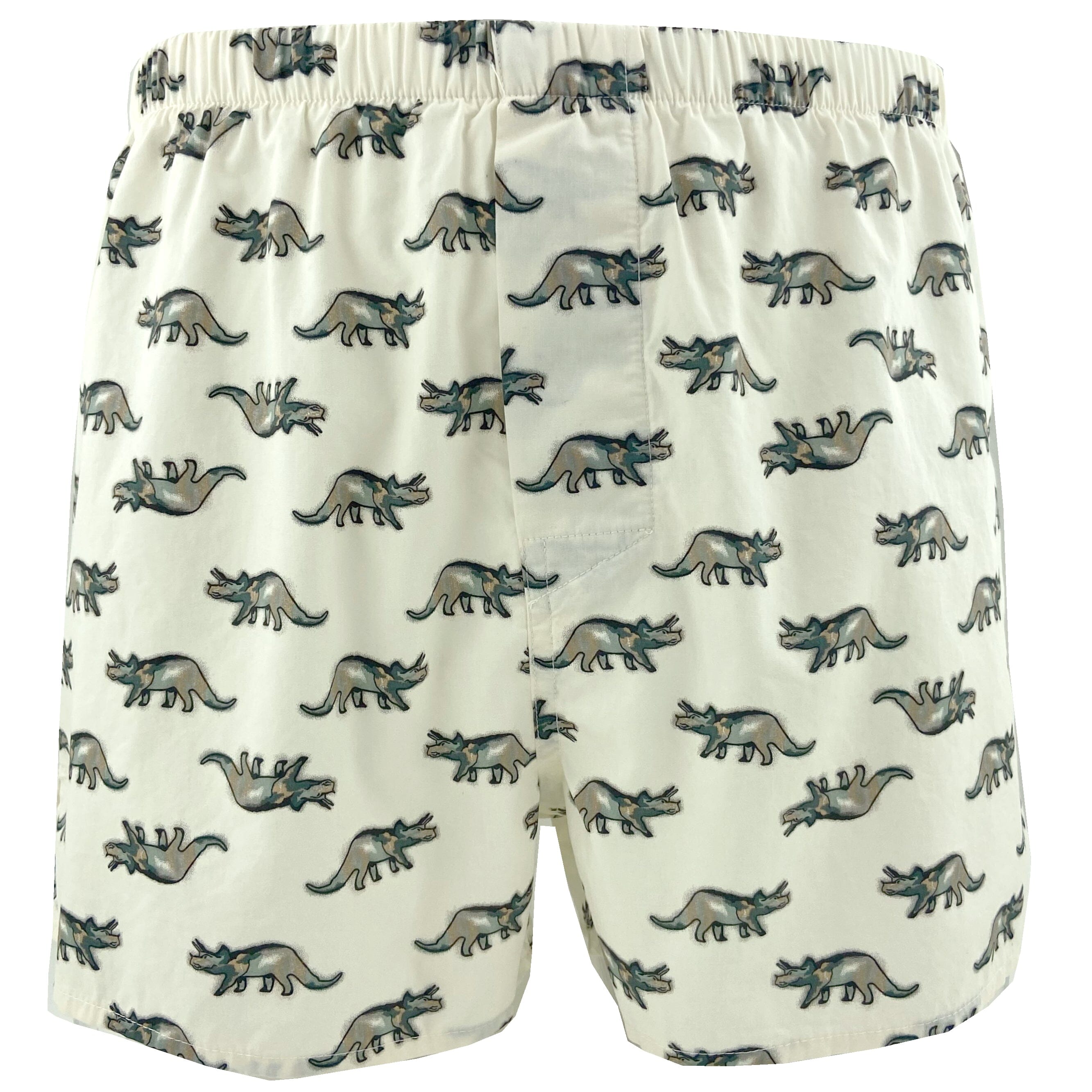 Men's Triceratops Dinosaurs Patterned Cotton Underwear Boxer Shorts