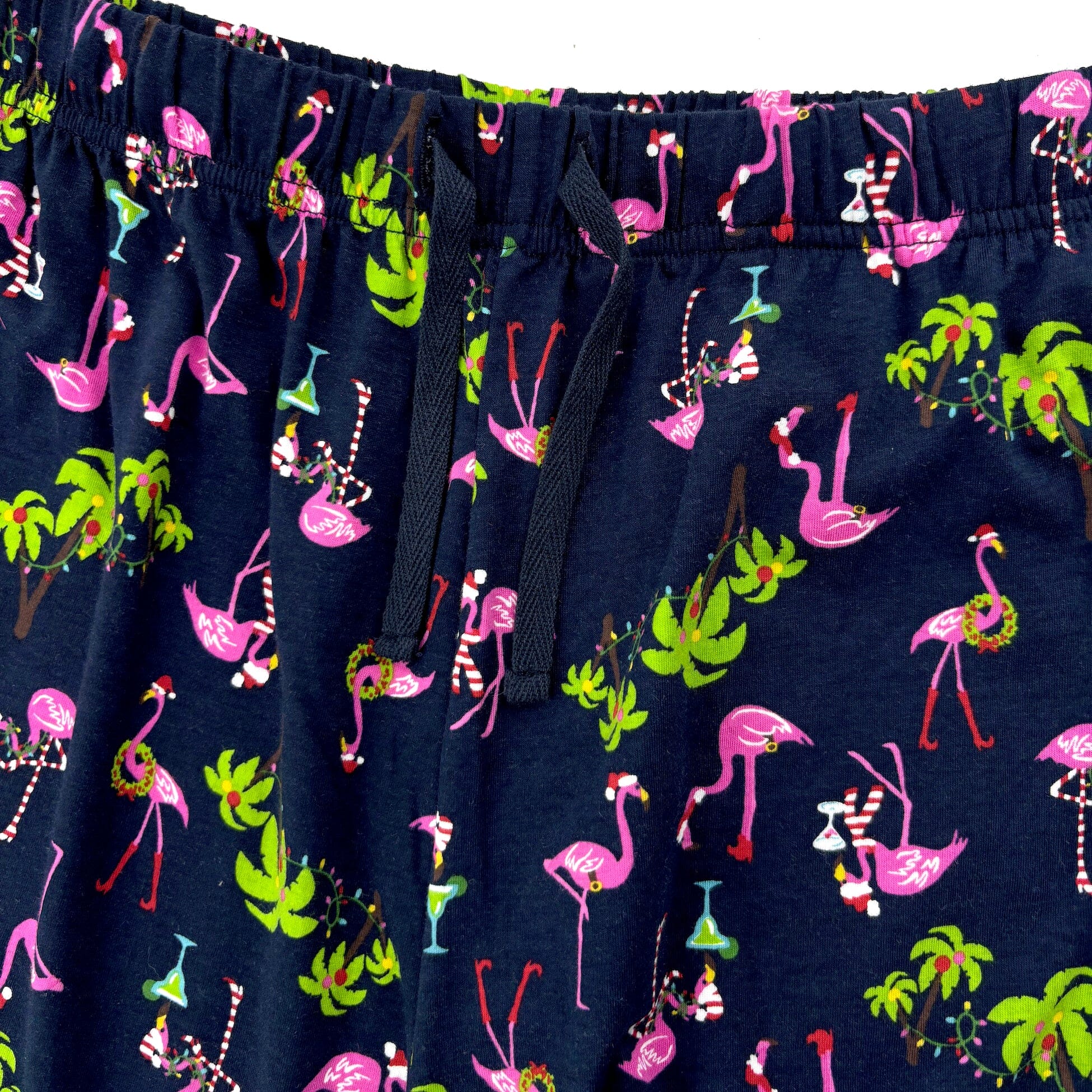 Men's Tropical Flamingo Wearing Santa Hats Christmas Themed PJ Pants