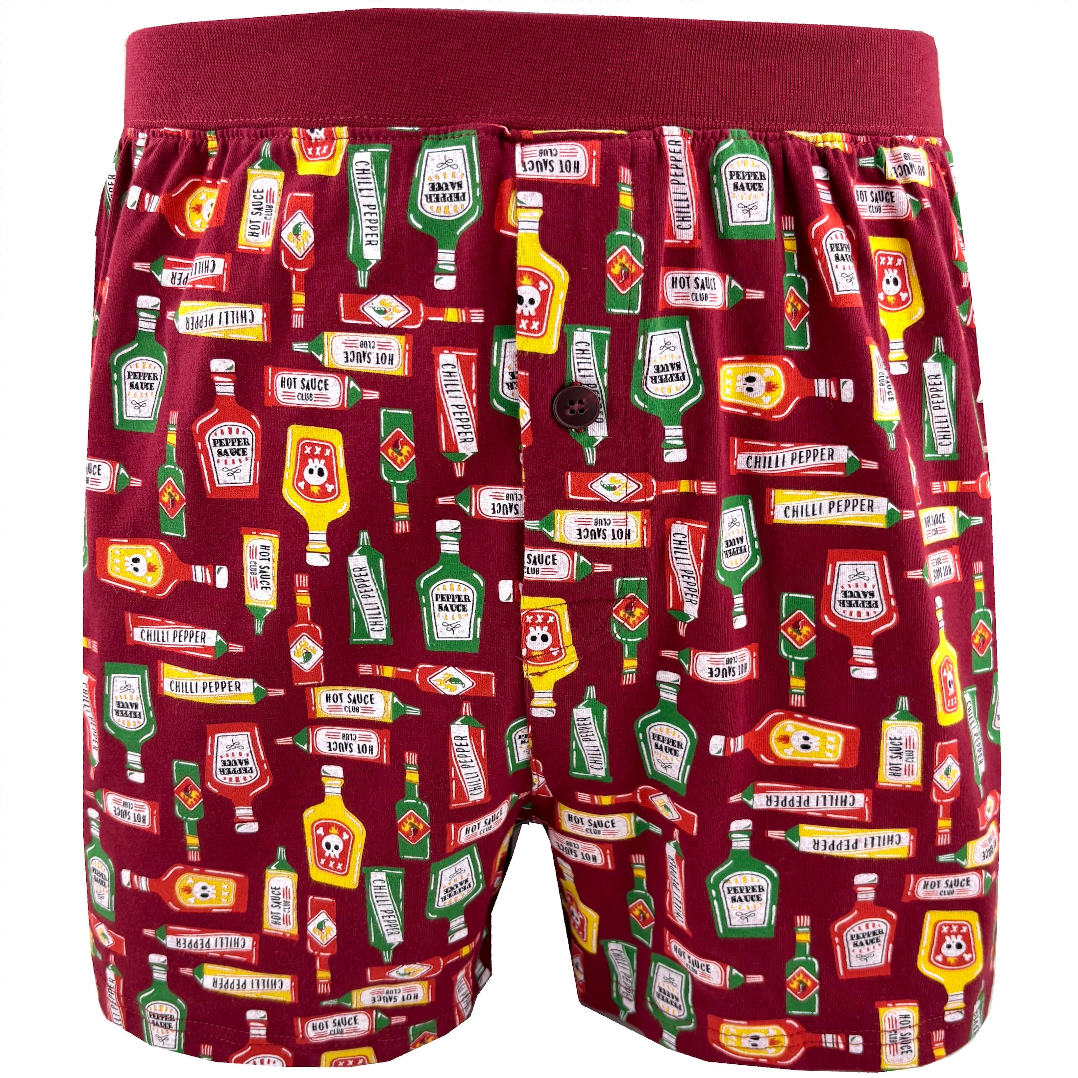 Men's Super Comfy Soft Cotton Hot Sauce All Over Print Pajama Shorts