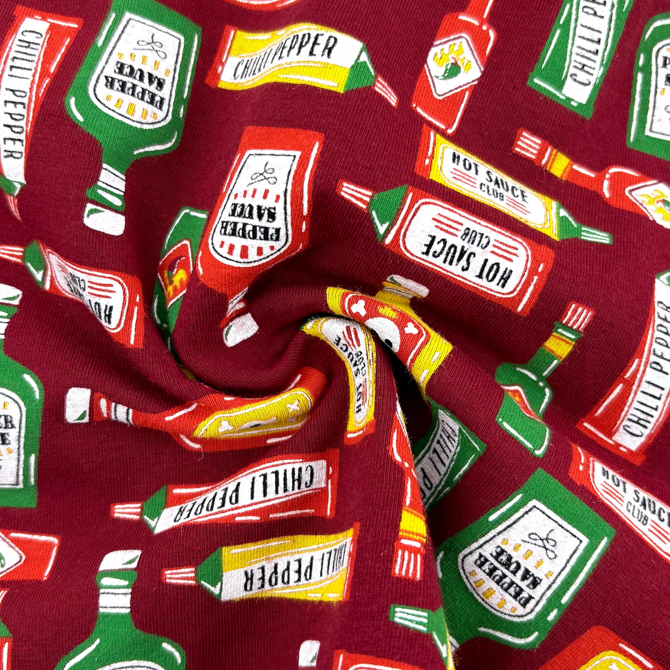 Men's Super Comfy Soft Cotton Hot Sauce All Over Print Pajama Shorts