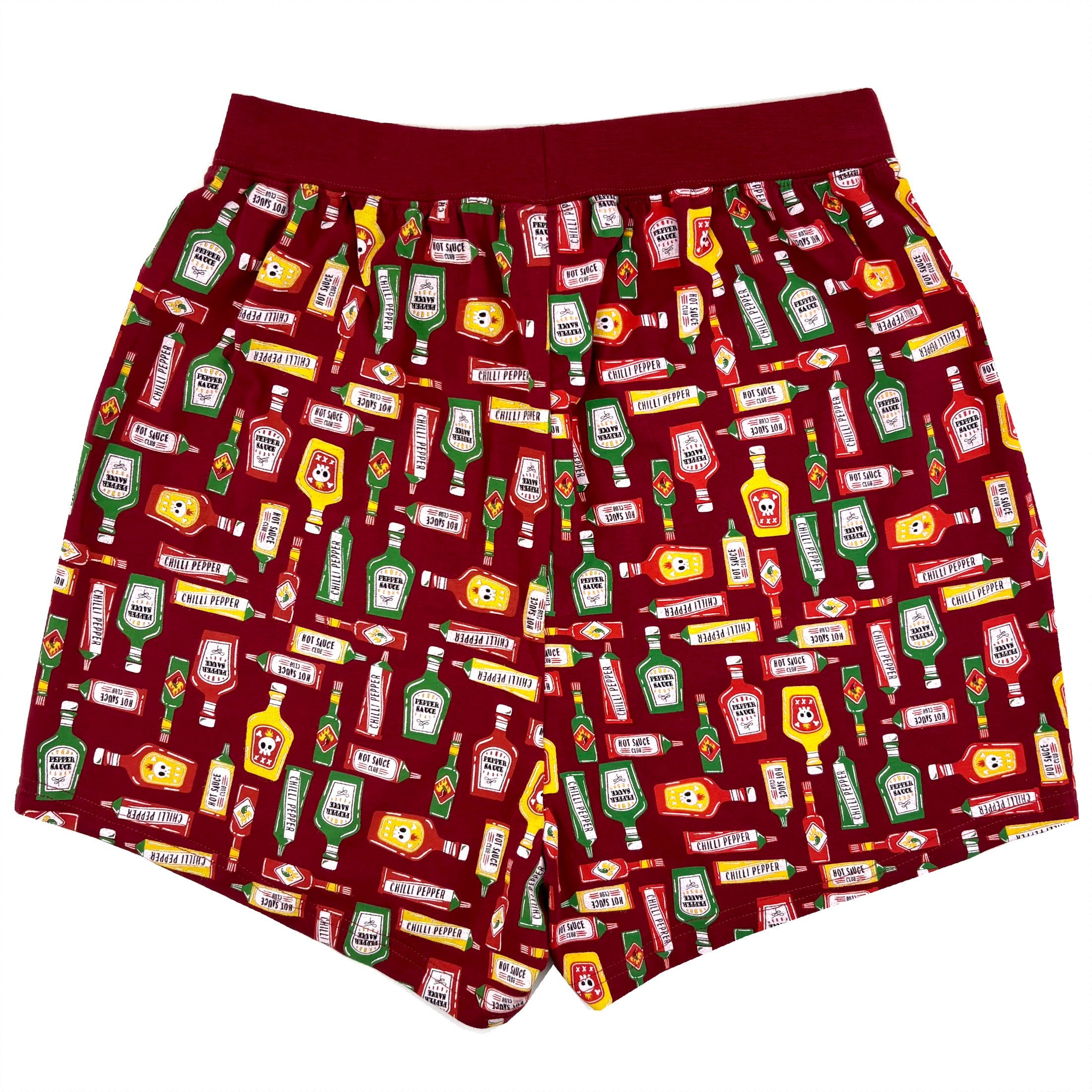 Men's Super Comfy Soft Cotton Hot Sauce All Over Print Pajama Shorts