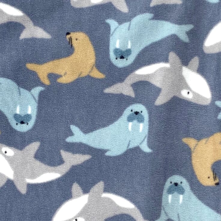 Men's Walrus Sea Lion Killer Whale All Over Print Fleece Pajama Pants