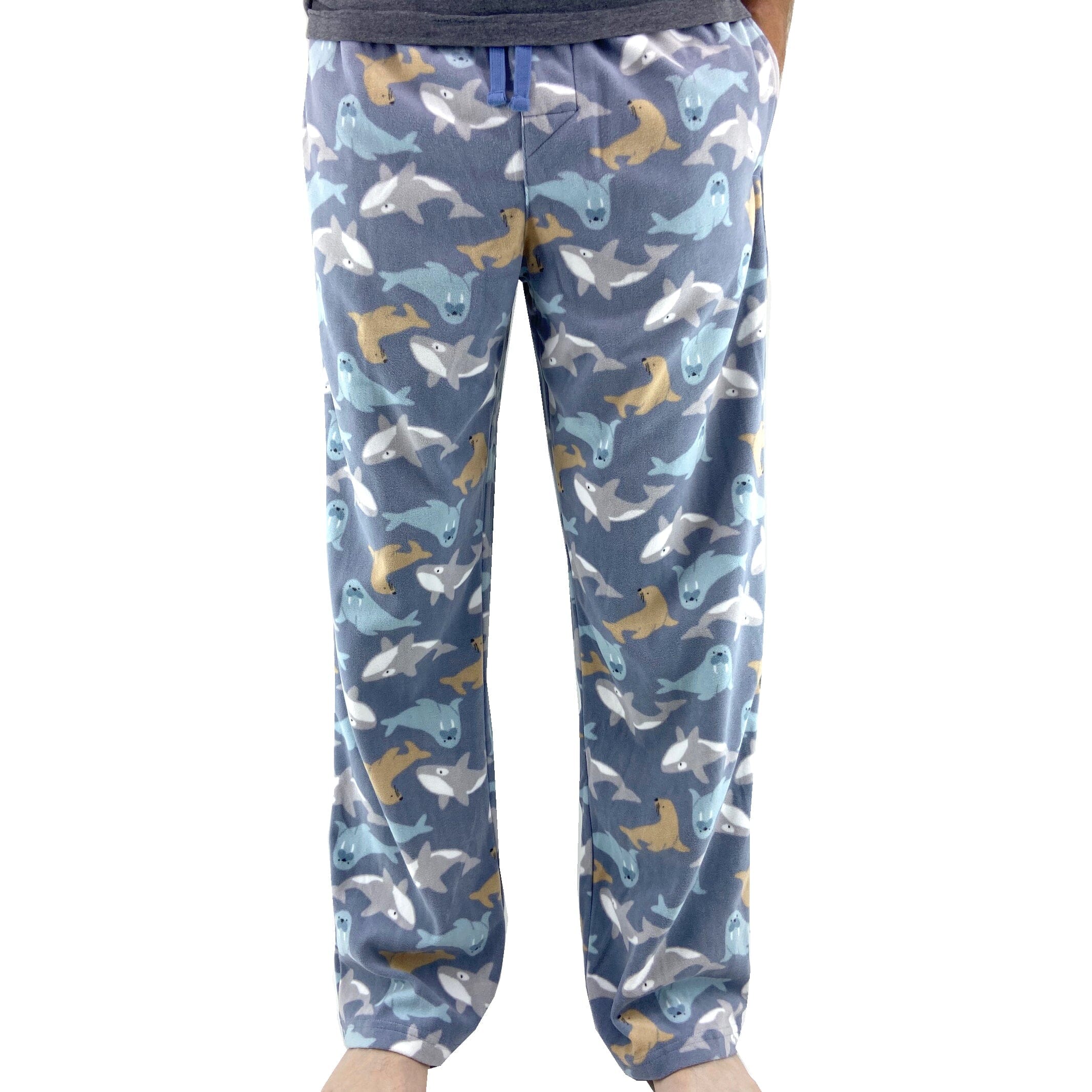 Men's Walrus Sea Lion Killer Whale All Over Print Fleece Pajama Pants
