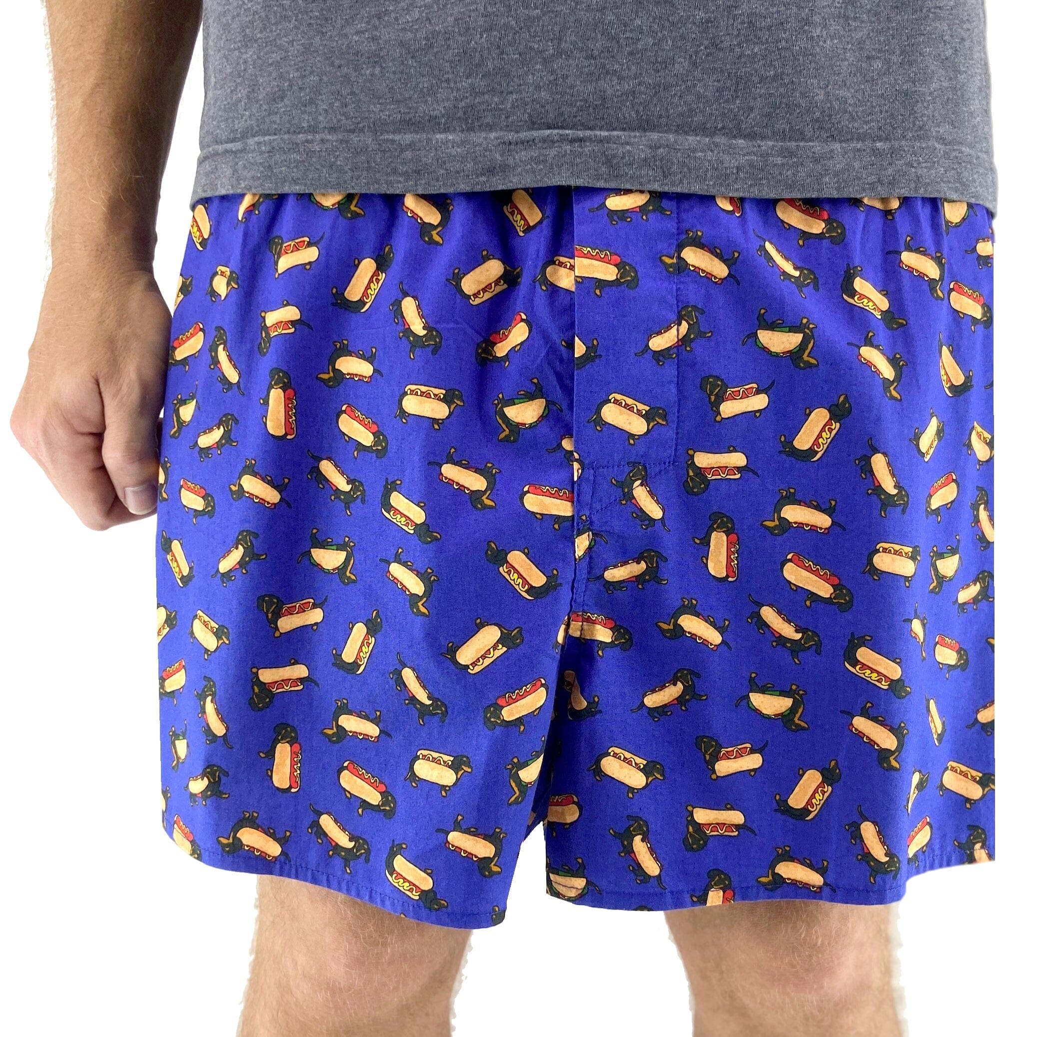 Fun Dachshund Dressed Up As Weiner Hotdogs All Over Print Boxer Shorts