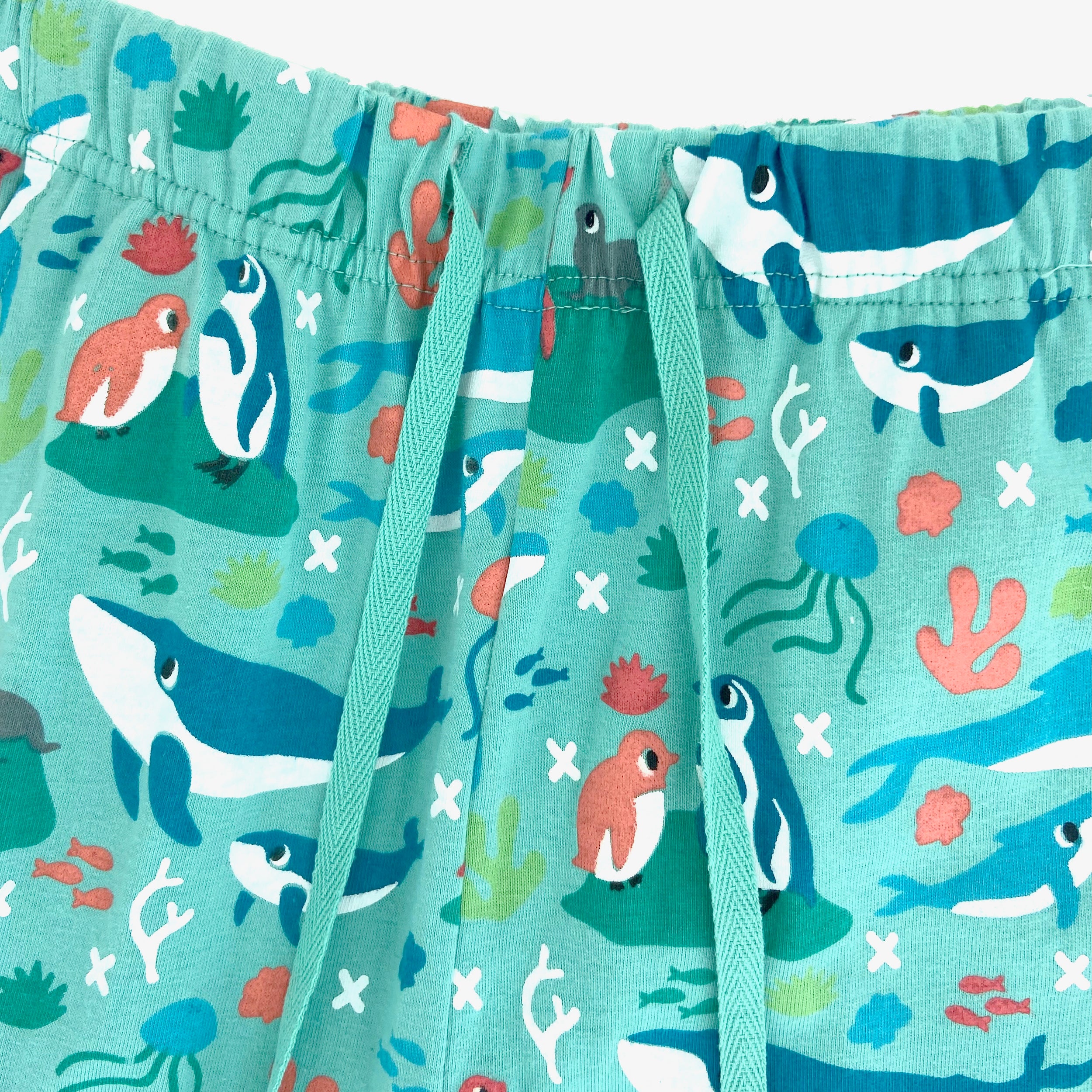 Women's Ocean Sea Creatures Inspired Penguin Whale Print Lounge Pants