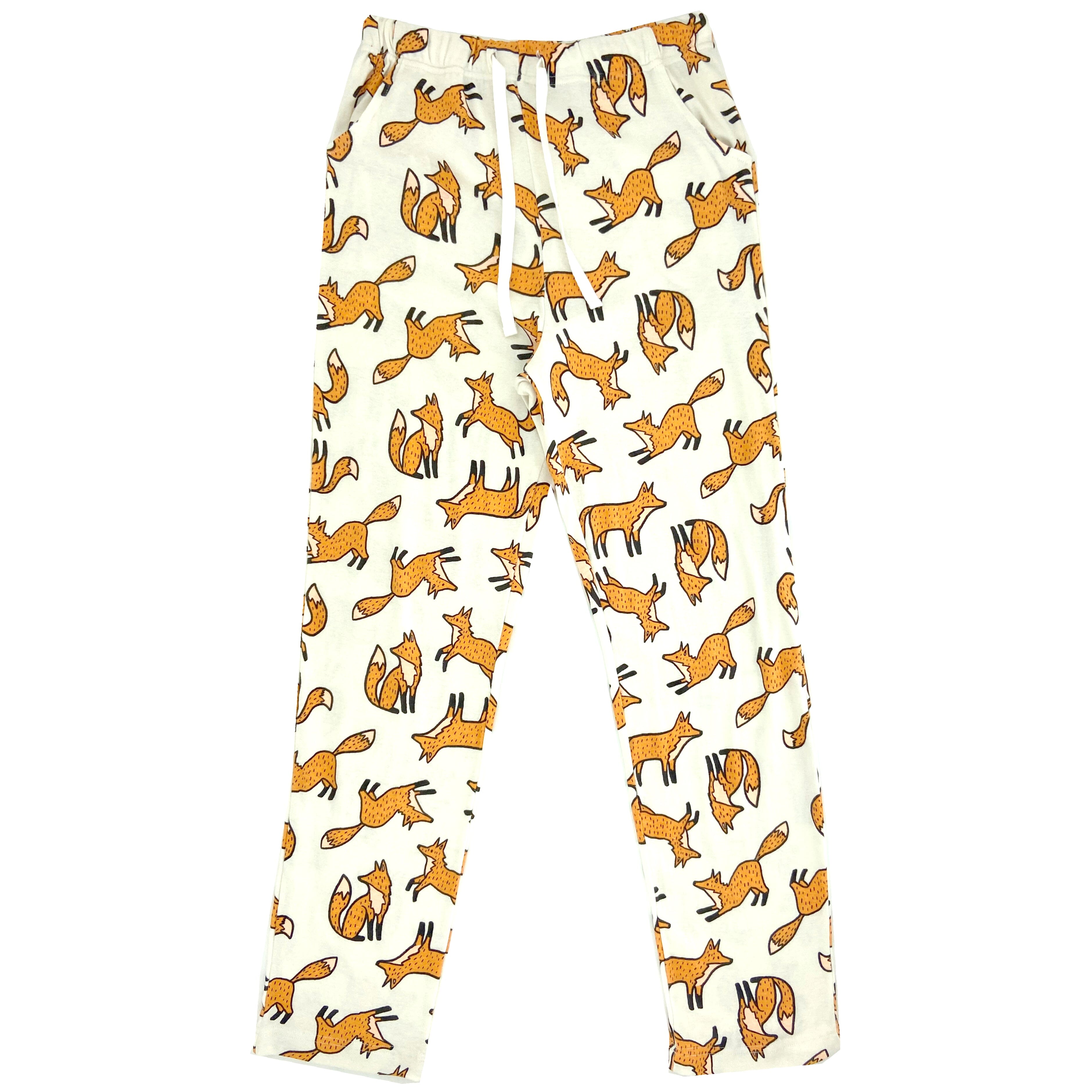 Purple Fox Pajama Pants For Women. New Women's Fox Print Lounge Pants