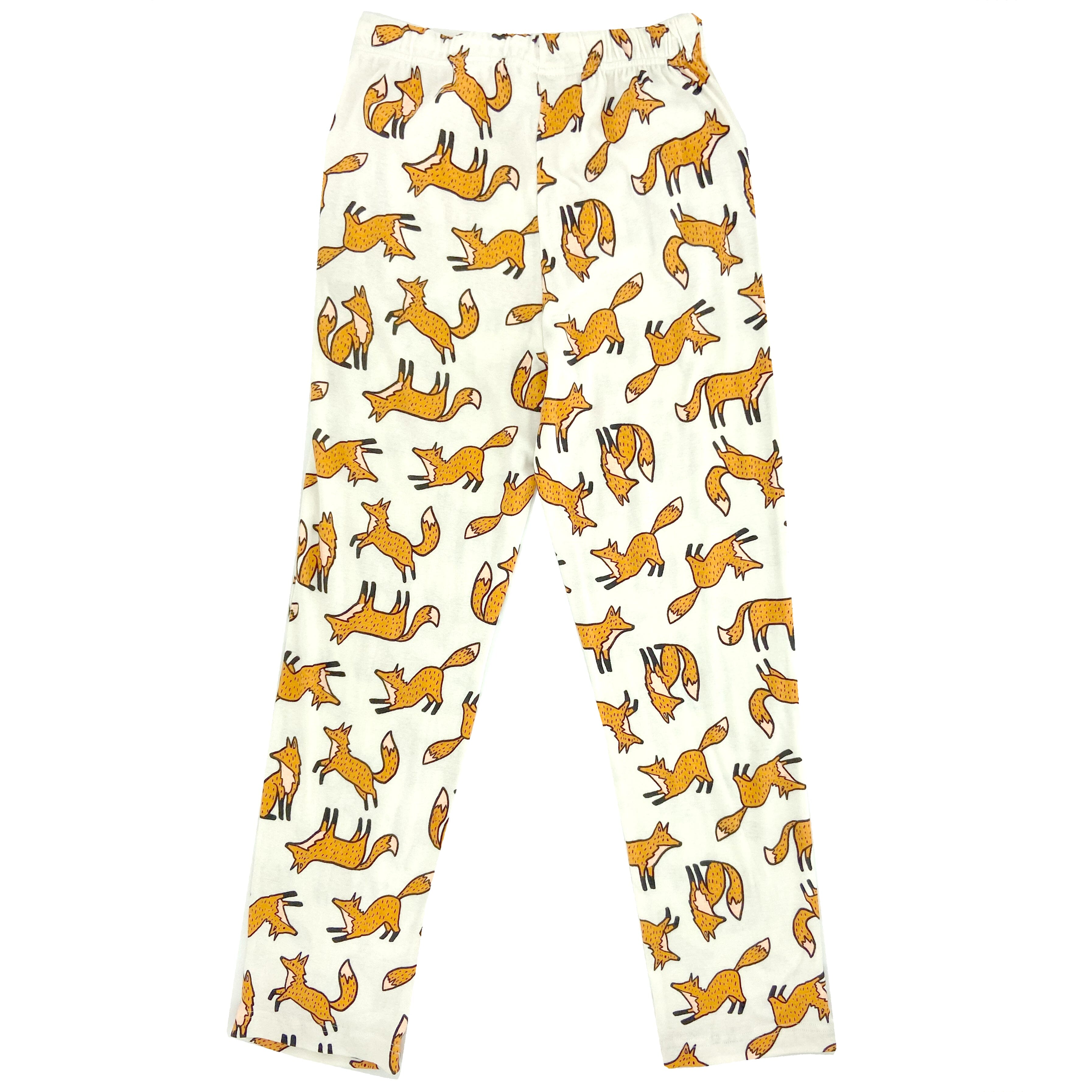 Purple Fox Pajama Pants For Women. New Women's Fox Print Lounge Pants