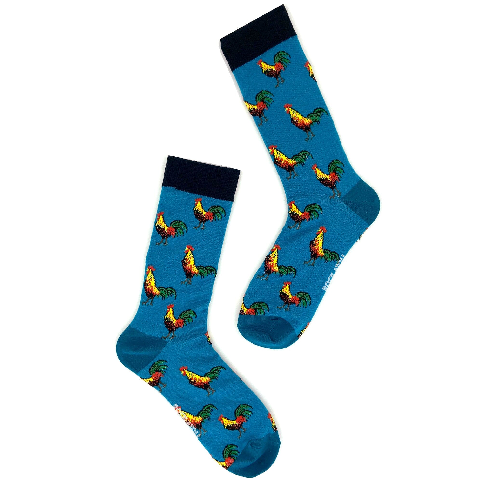 Sock Lovers Funky Rooster Cock Bird Patterned Novelty Crew Socks