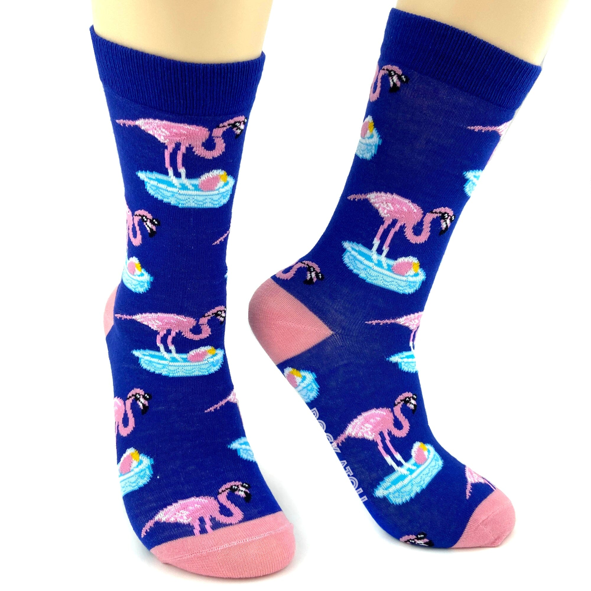 Fun Colorful Flamingo Patterned Novelty Socks for Men Women and Teens