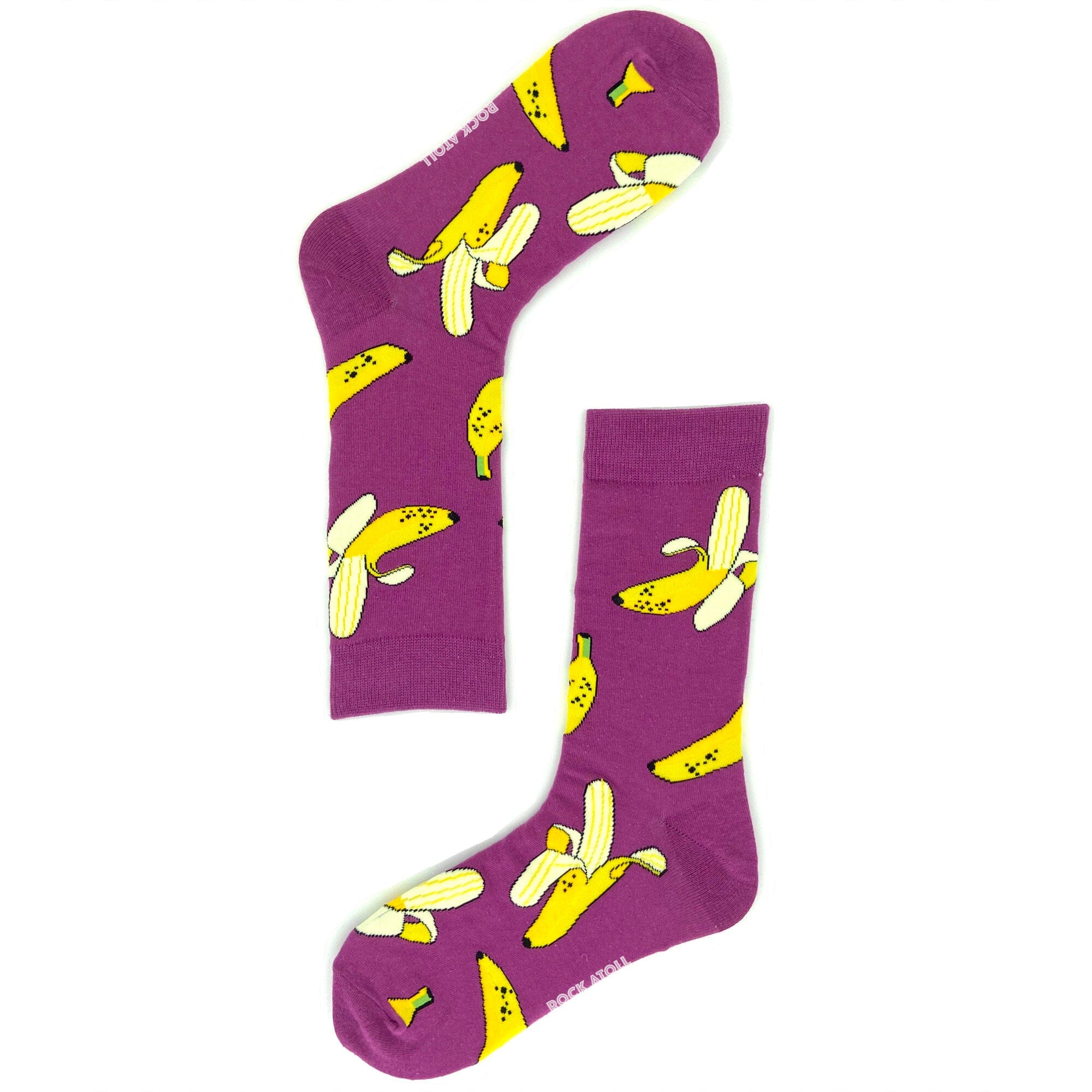 Colorful Fruity Banana Peel Patterned Durable Stretch Novelty Socks