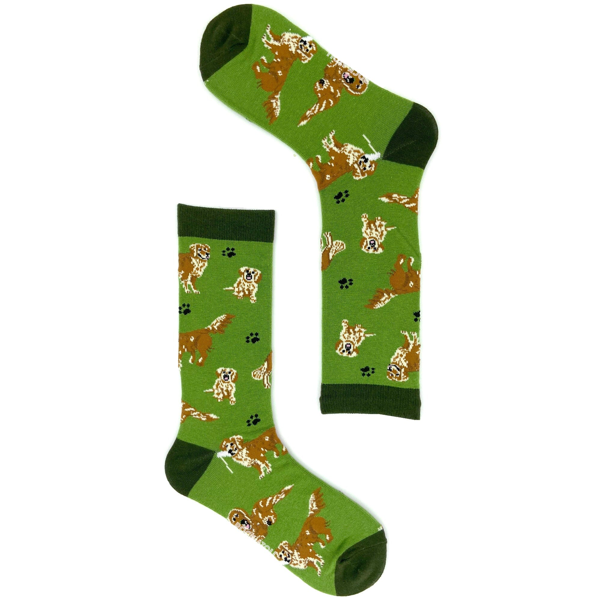 Dog Lovers Adorable Golden Retriever Puppies Patterned Novelty Socks