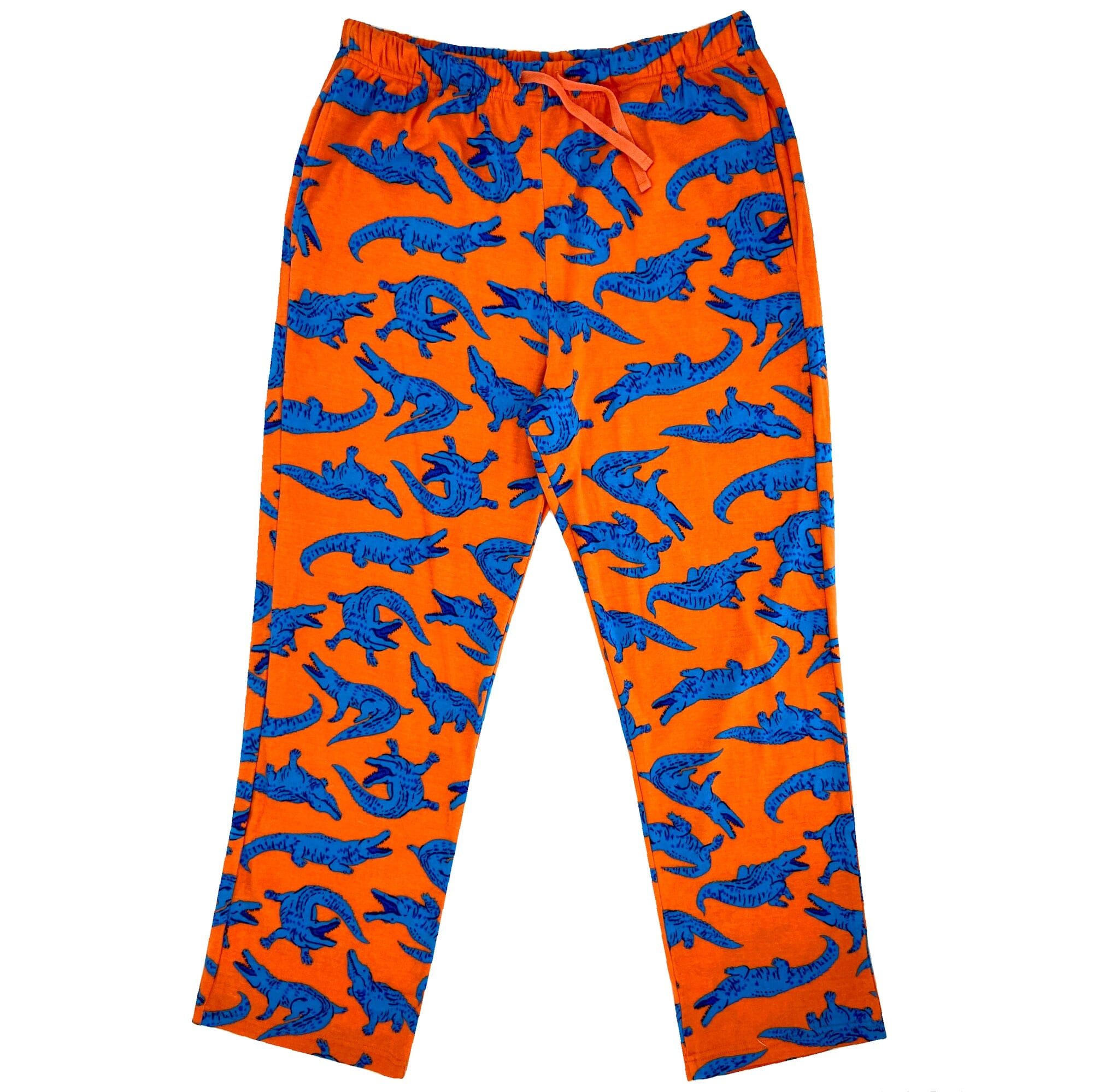 Men's Alligator All Over Print Soft Jersey Knit Long Pajama Bottoms
