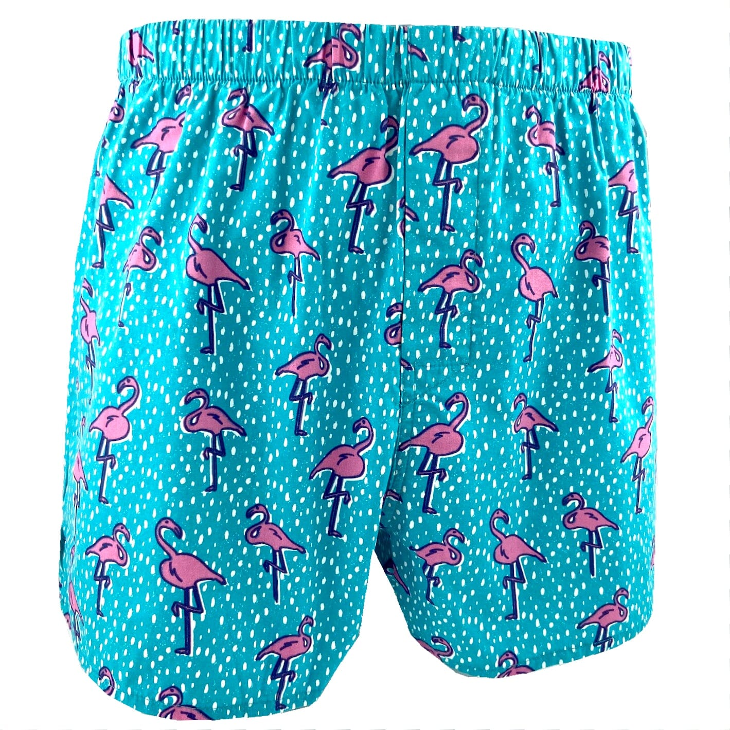 Men's Colorful Flamingo Patterned Boxer Shorts Underwear in Blue