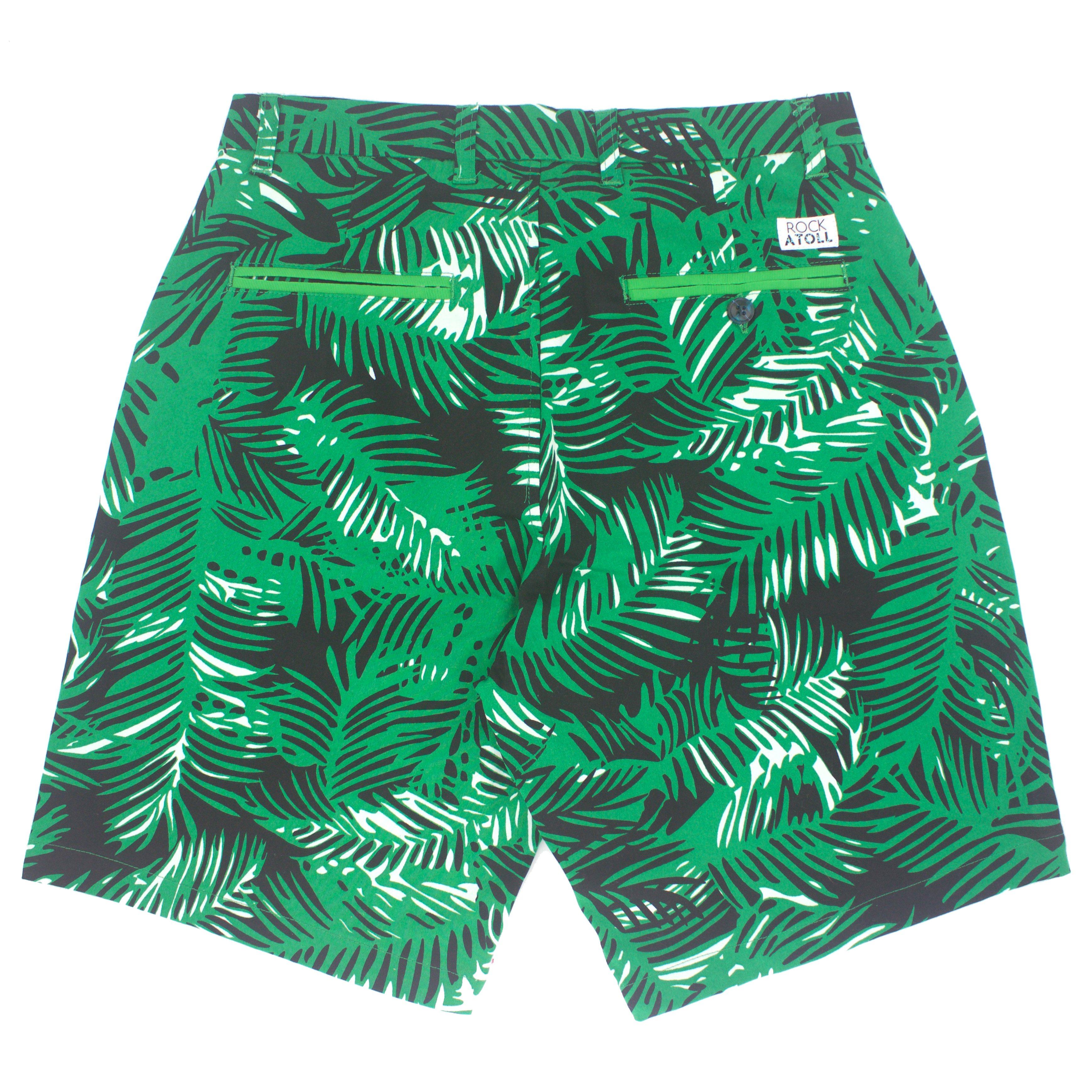 Green Leaves Camouflage Jungle Leaf Bermuda Shorts for Men