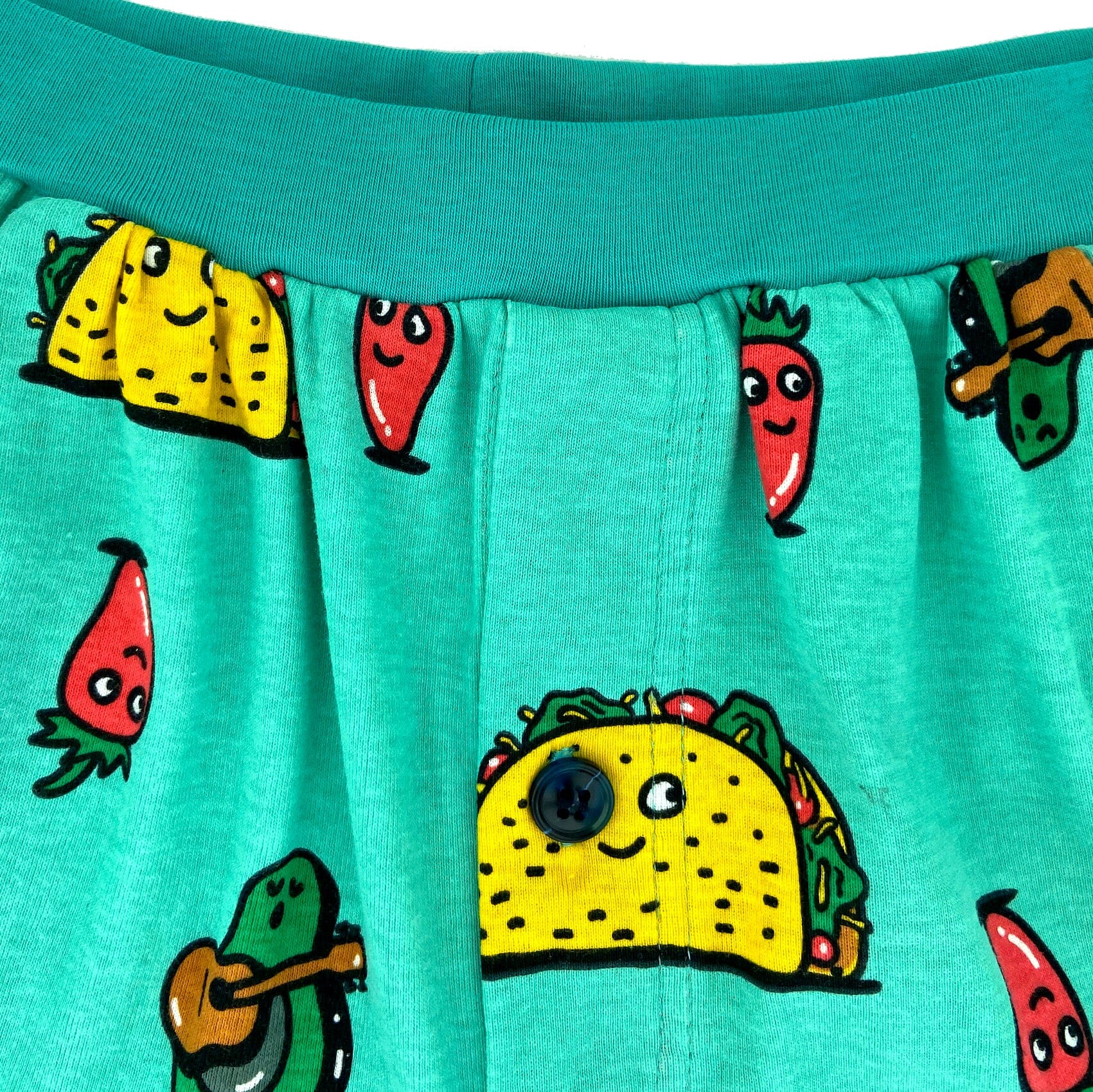 Men's Sleepwear Super Comfy Smiley Taco All Over Print Pajama Shorts