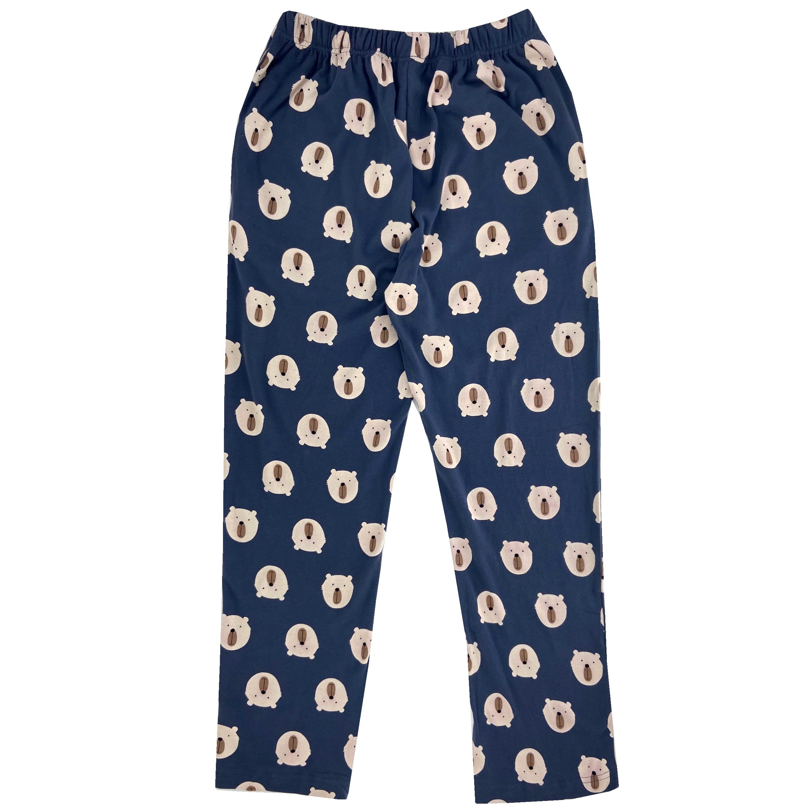 Men's Brown Bear All-Over-Print Soft Jersey Knit Long Pajama Pants