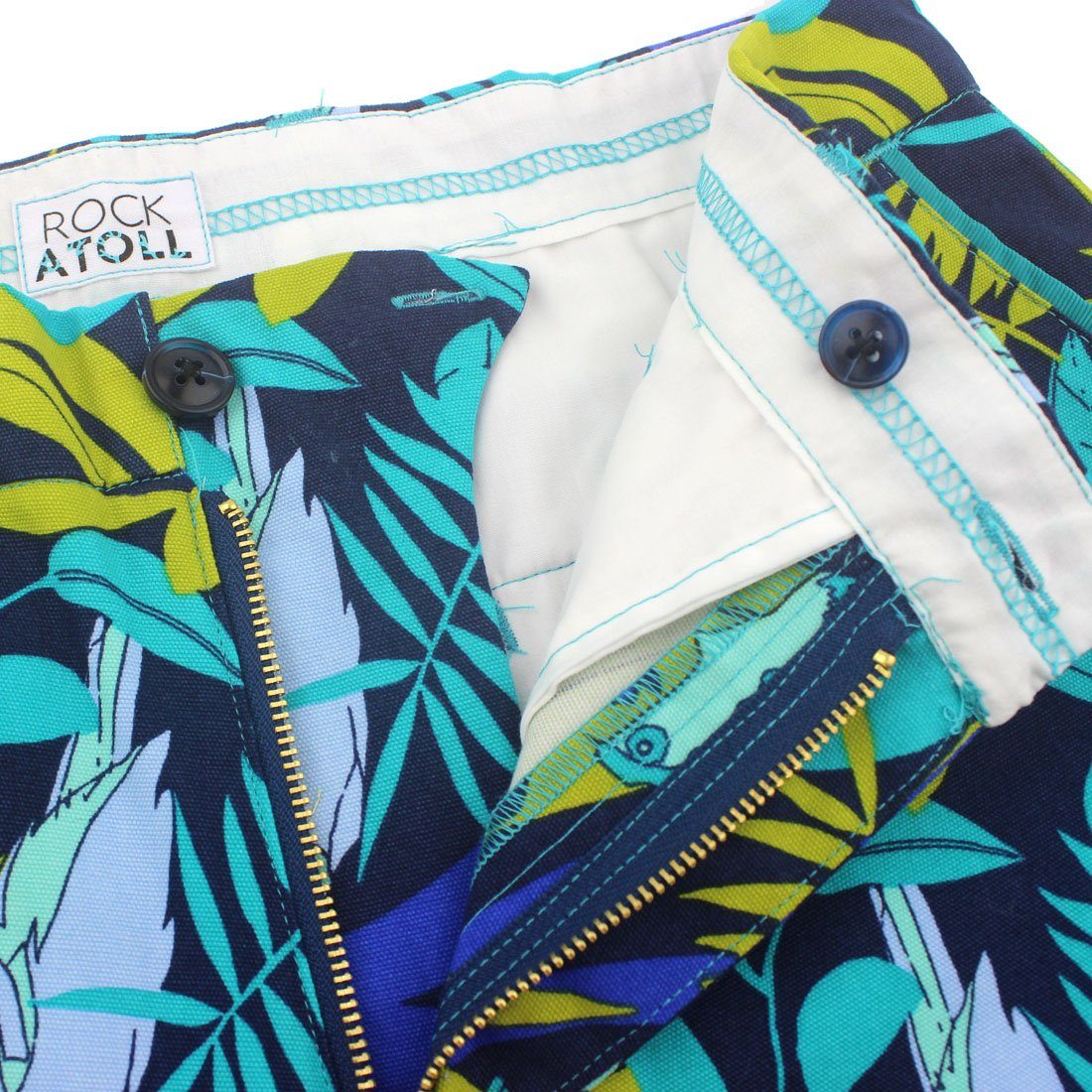 Colorful Tropical Birds All Over Print Men's Shorts in Blue