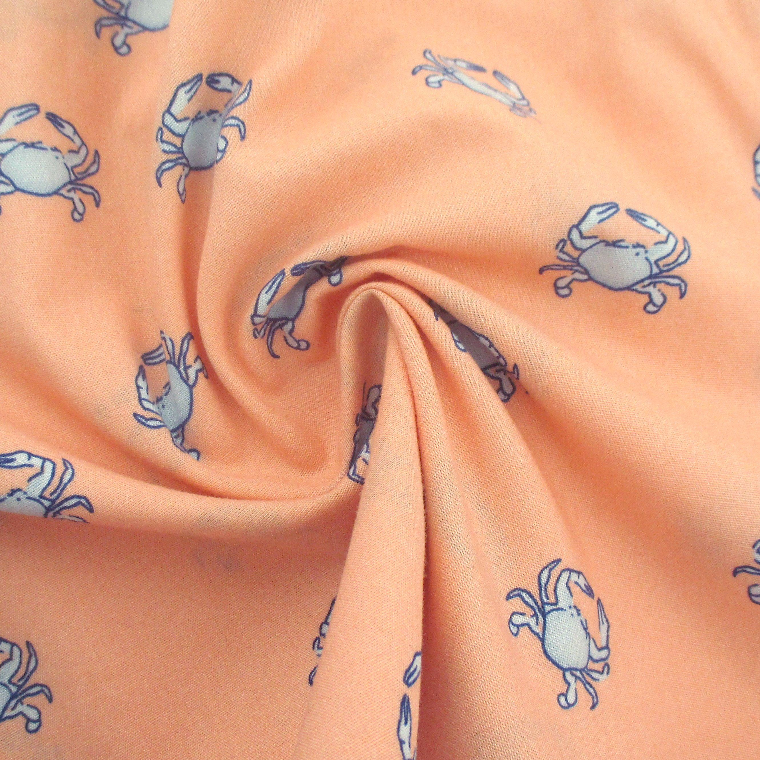 Blue Crab All Over Print Sea Creatures Themed Boxer Shorts in Orange