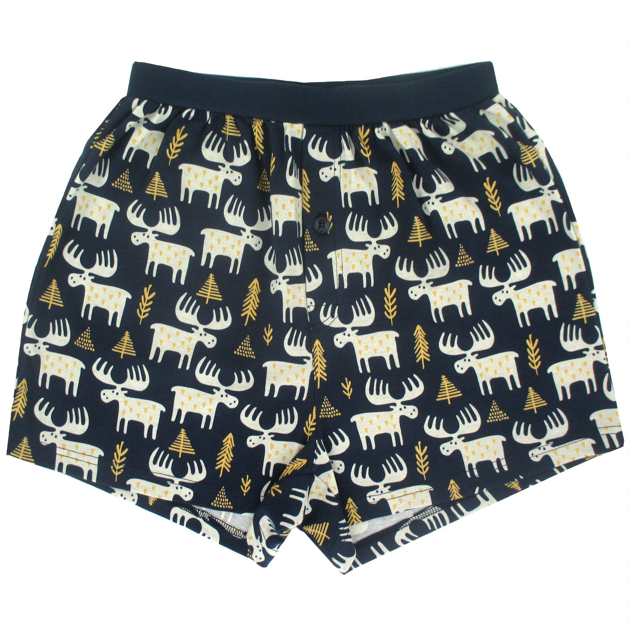 Outdoorsy Moose Underwear. Buy Men's Moose Patterned Boxer Shorts Here
