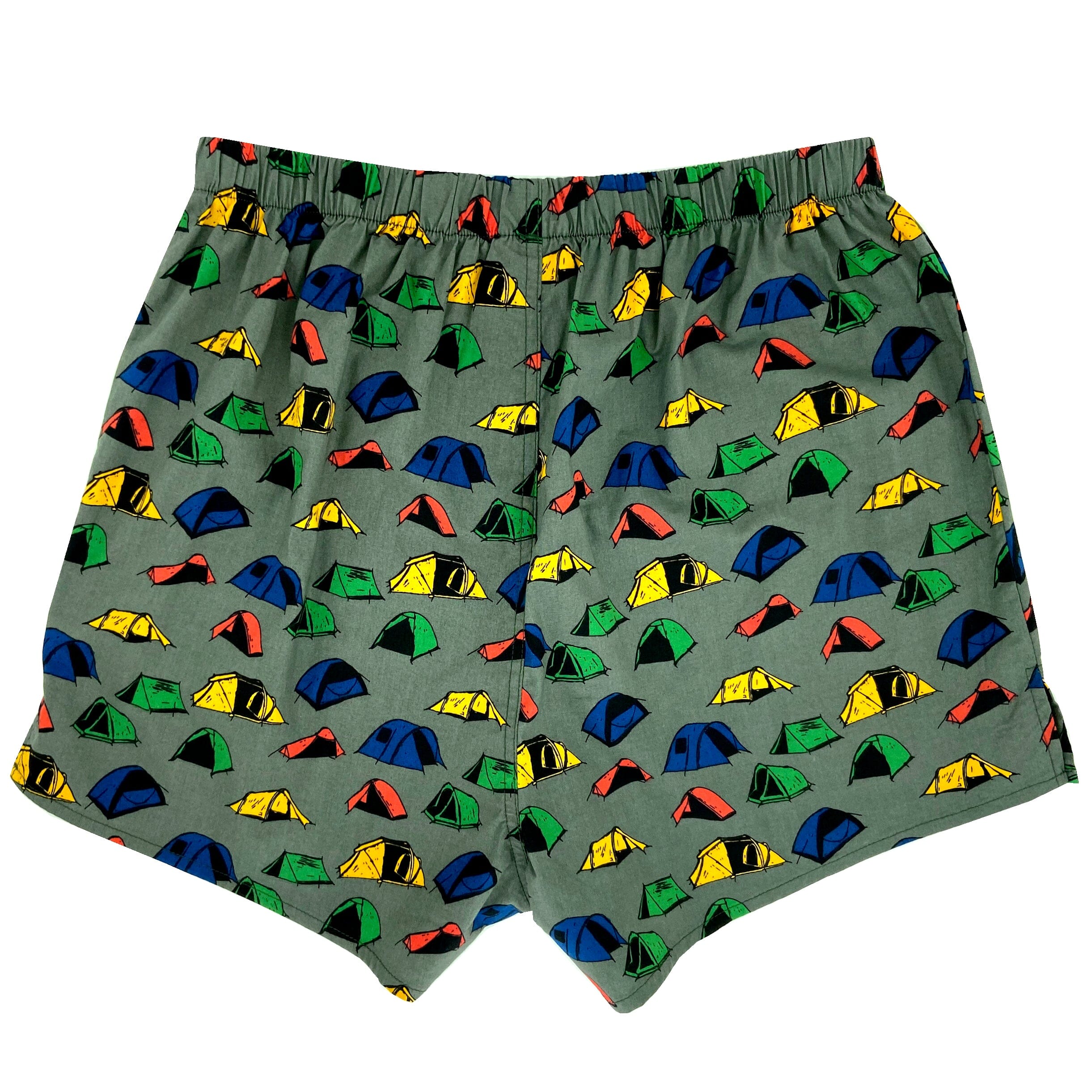 Men's Outdoorsy Camping Tent Patterned Novelty Print Boxer Shorts