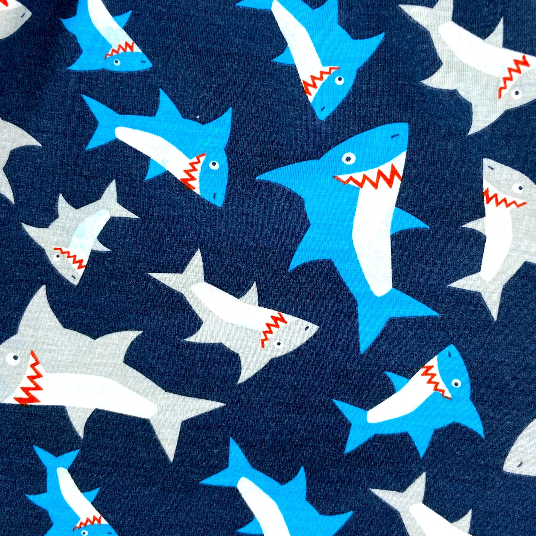 Men's Smiley Shark Novelty Print Cotton Boxer Pajama Sleep Shorts