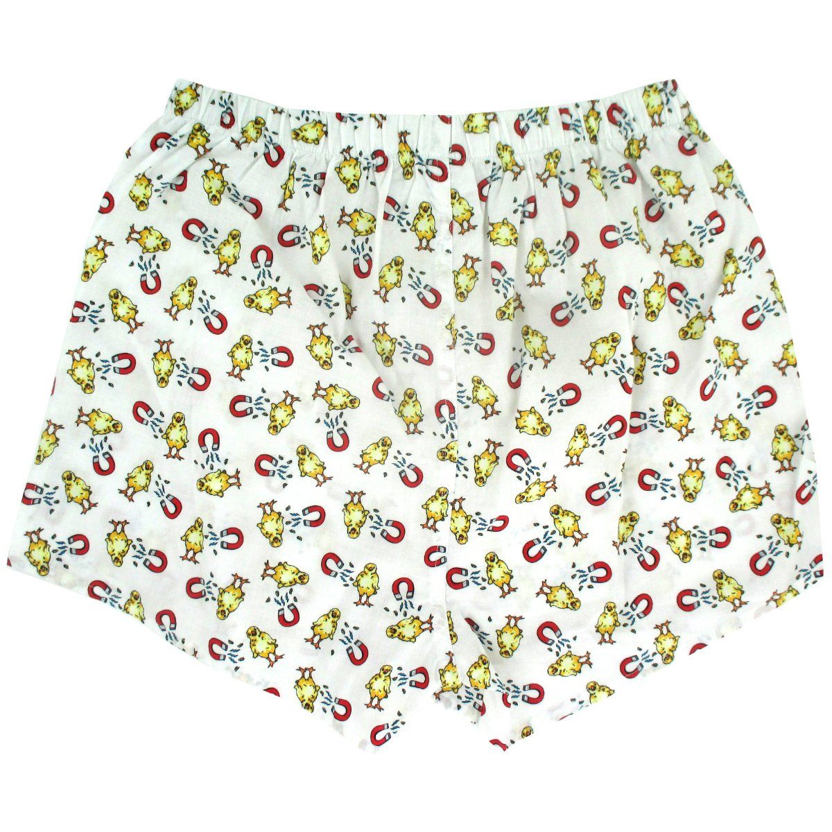 Rock Atoll Menswear Gag Gifts For Him, Funny Chick Magnet Boxer Shorts in White