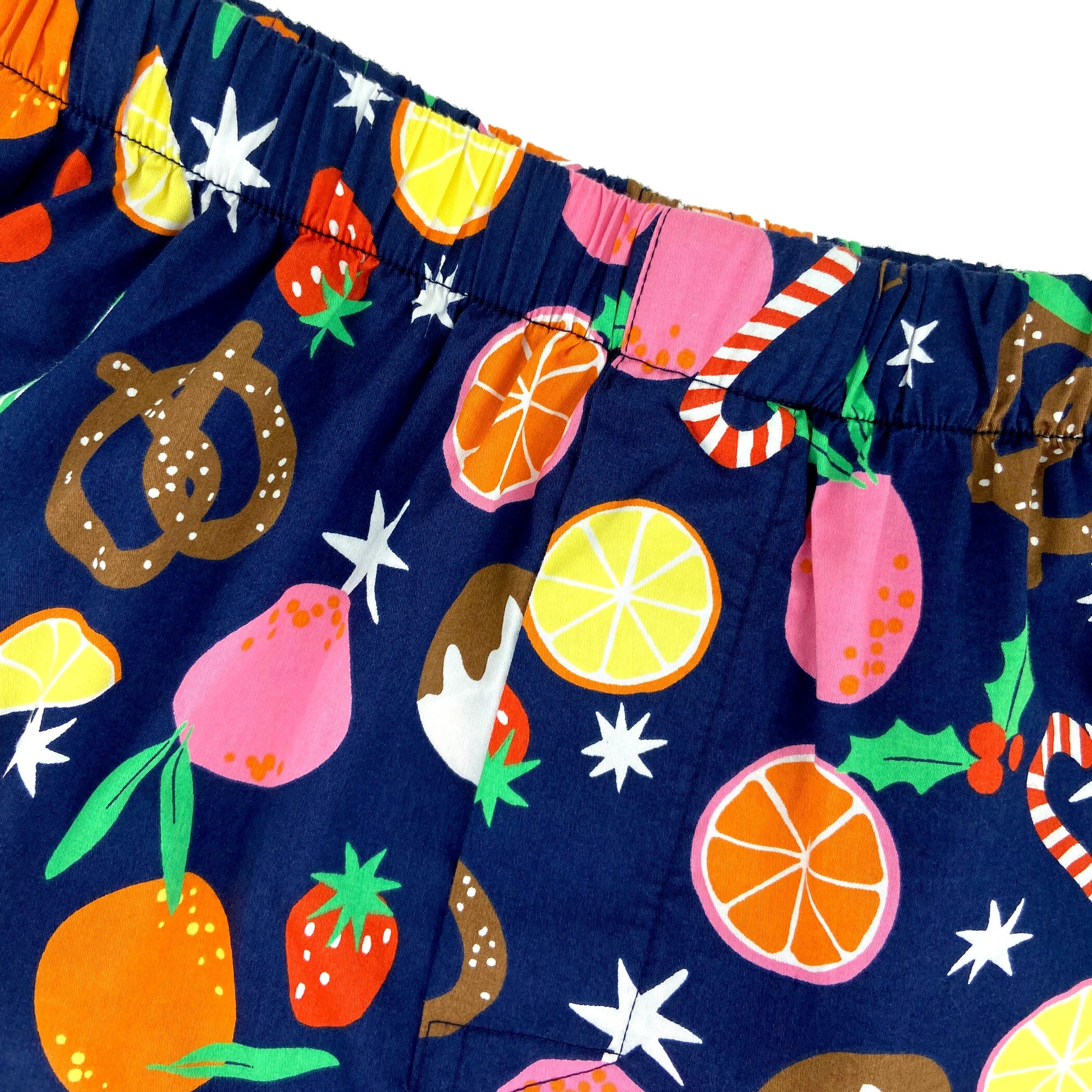 Men's Festive Christmas Holiday Fruit Candy Cane Print Boxer Shorts